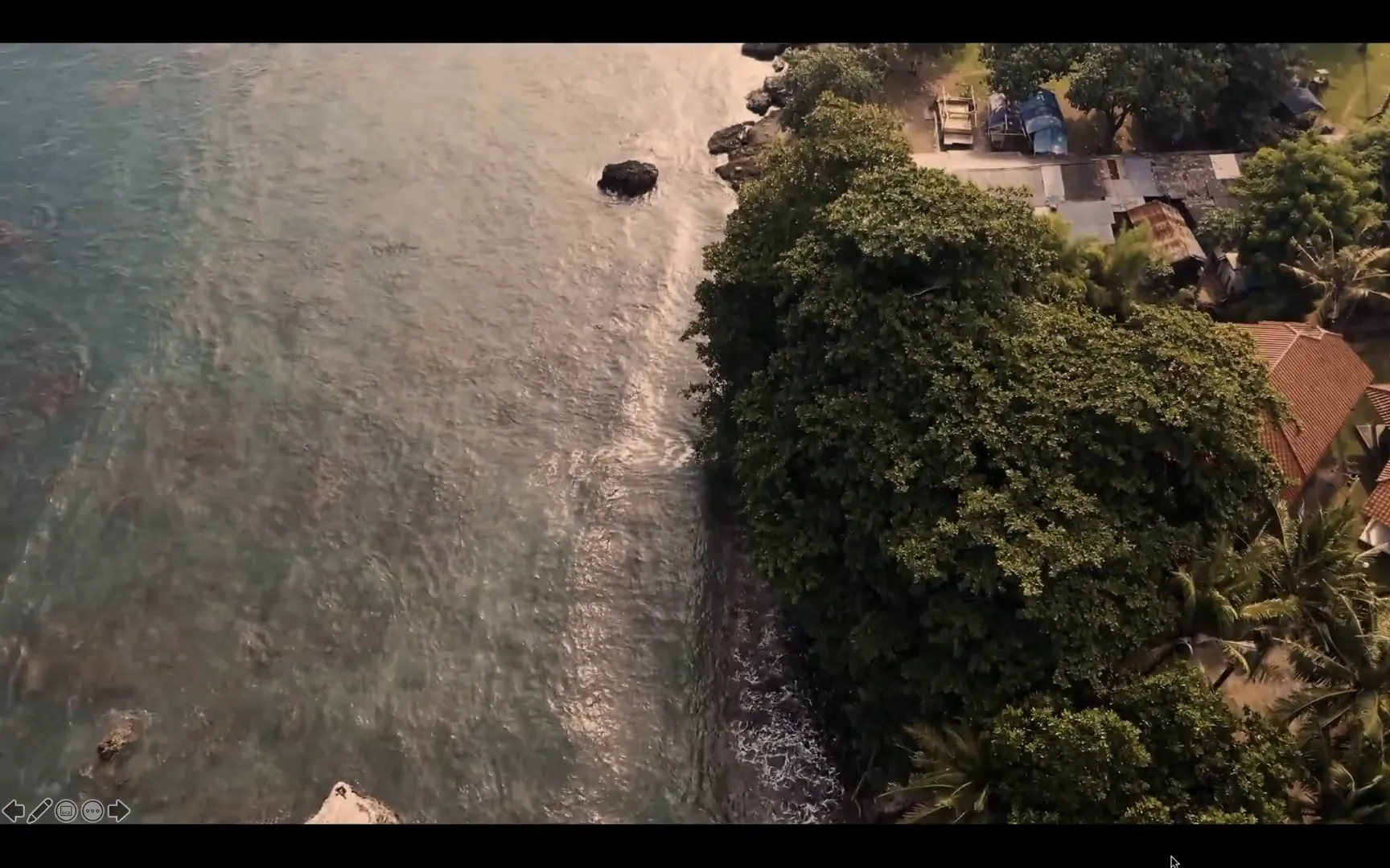 Original video fading out to reveal color grade video