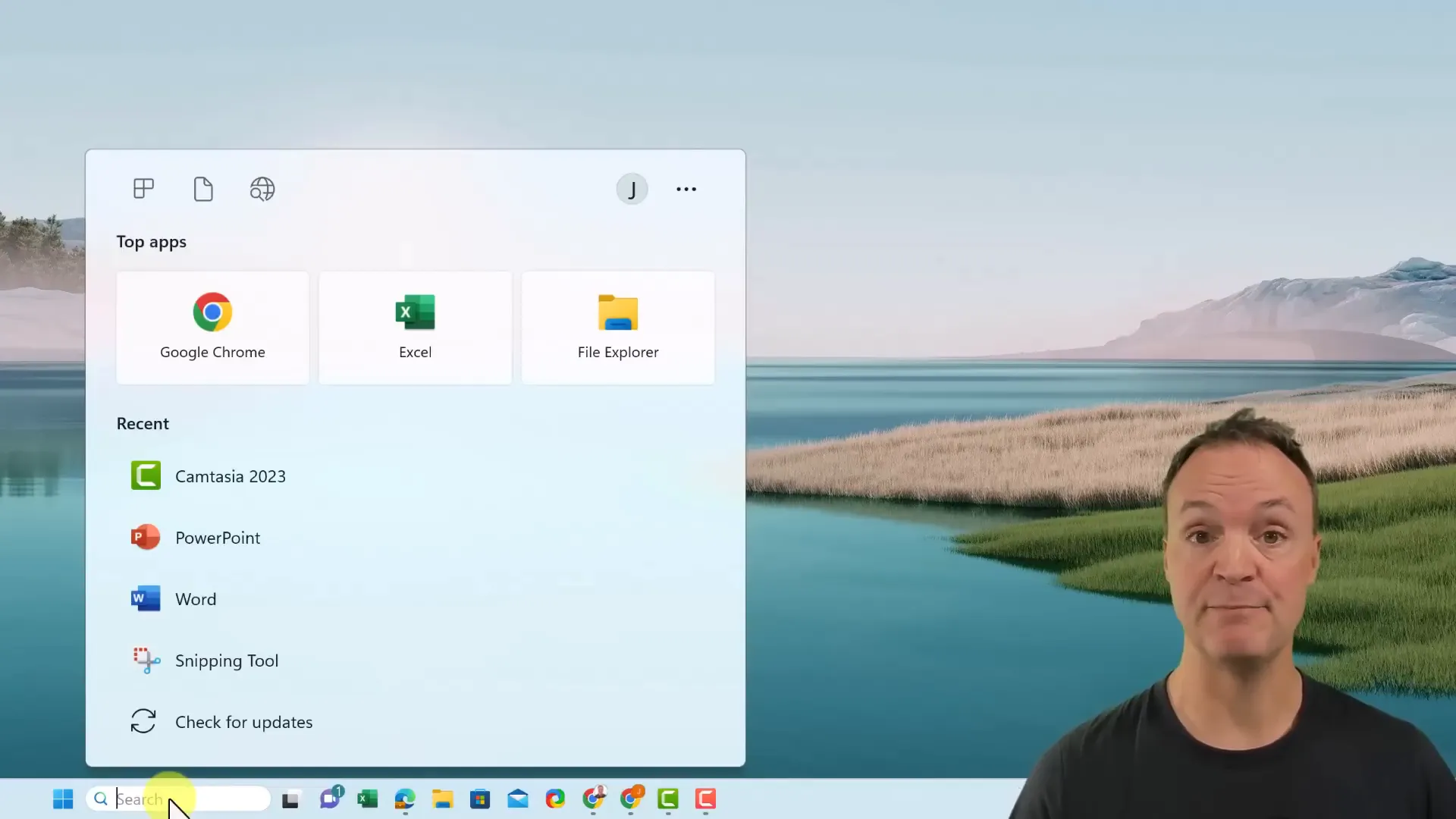 Opening PowerPoint via Windows search bar