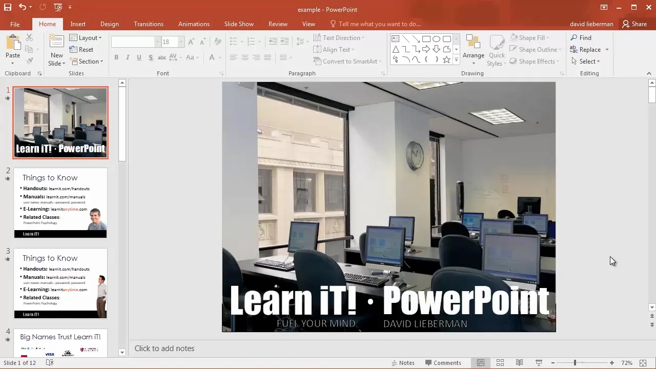 Inserting and formatting shapes on a slide