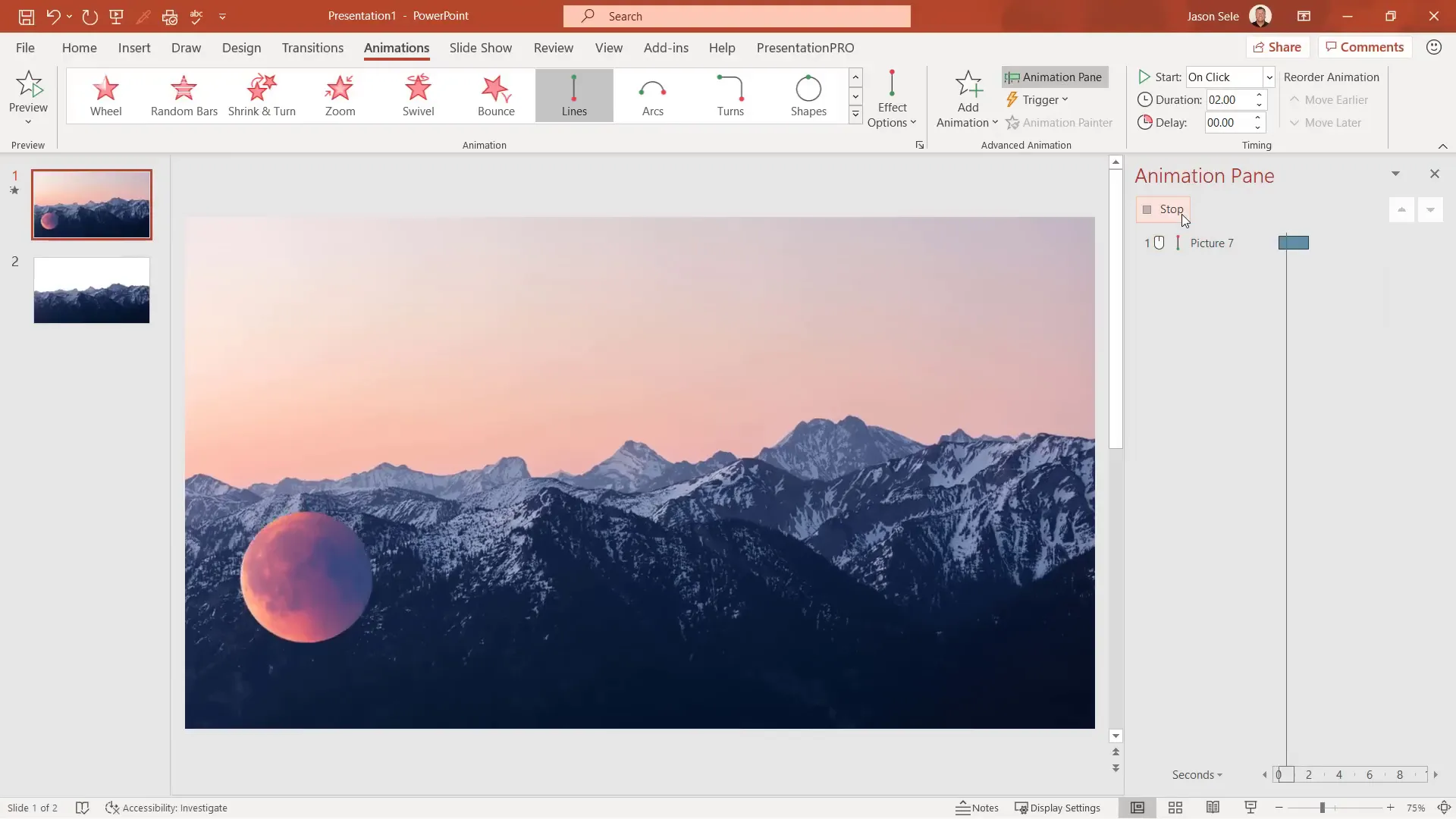 Setting up continuous loop slideshow in PowerPoint