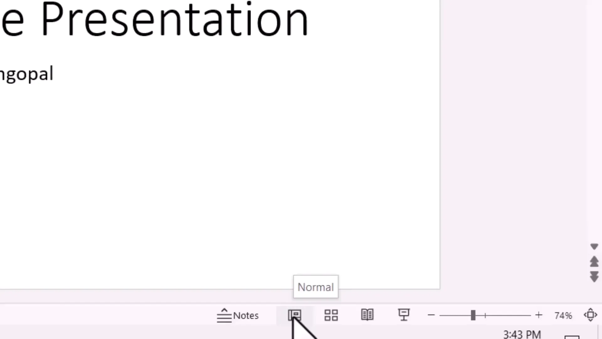 Accessing Slide Master using Shift + Normal View shortcut