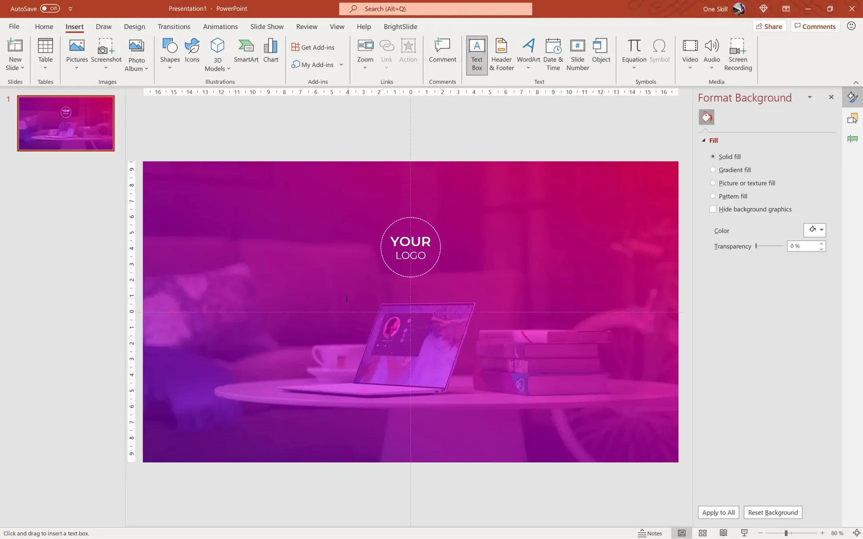 Inserting and formatting titles and subtitles in PowerPoint