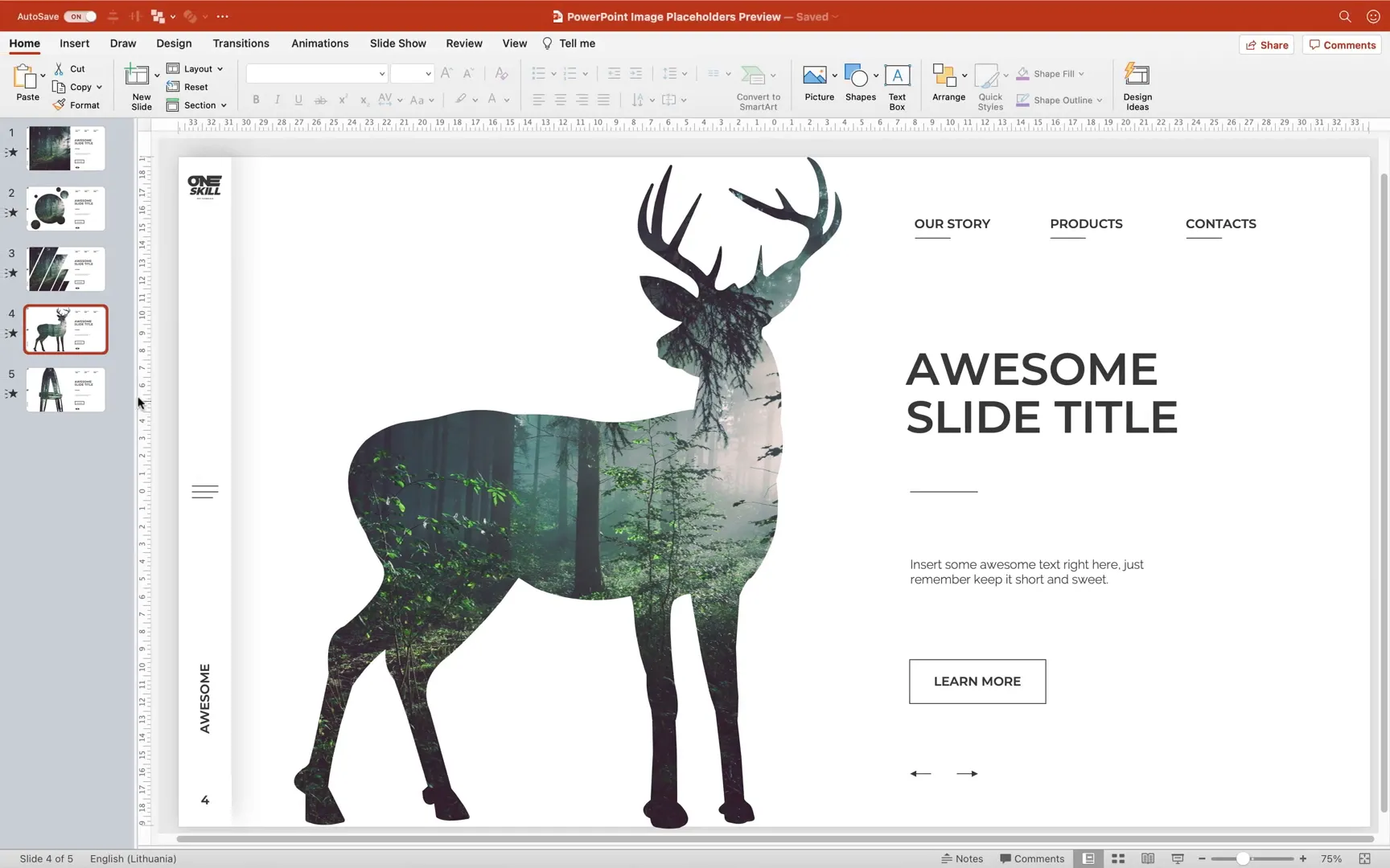 Animal-shaped image placeholder mask in Keynote