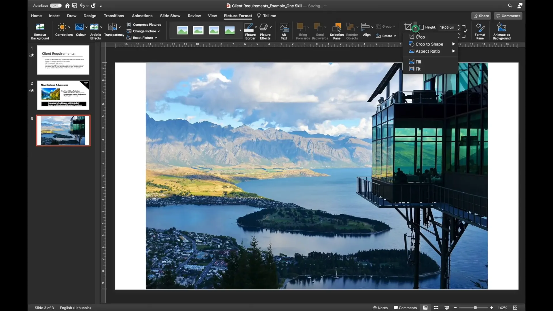 Adding and cropping background photo