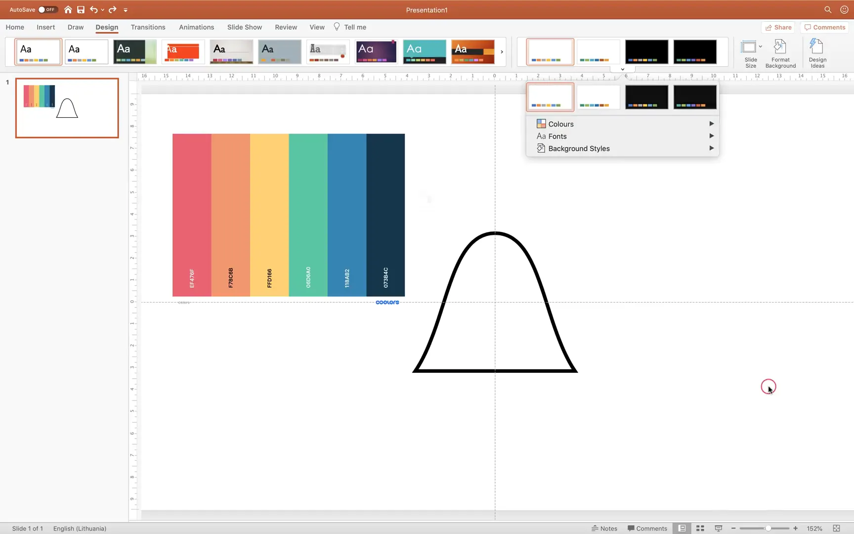Customizing PowerPoint color palette with hex codes