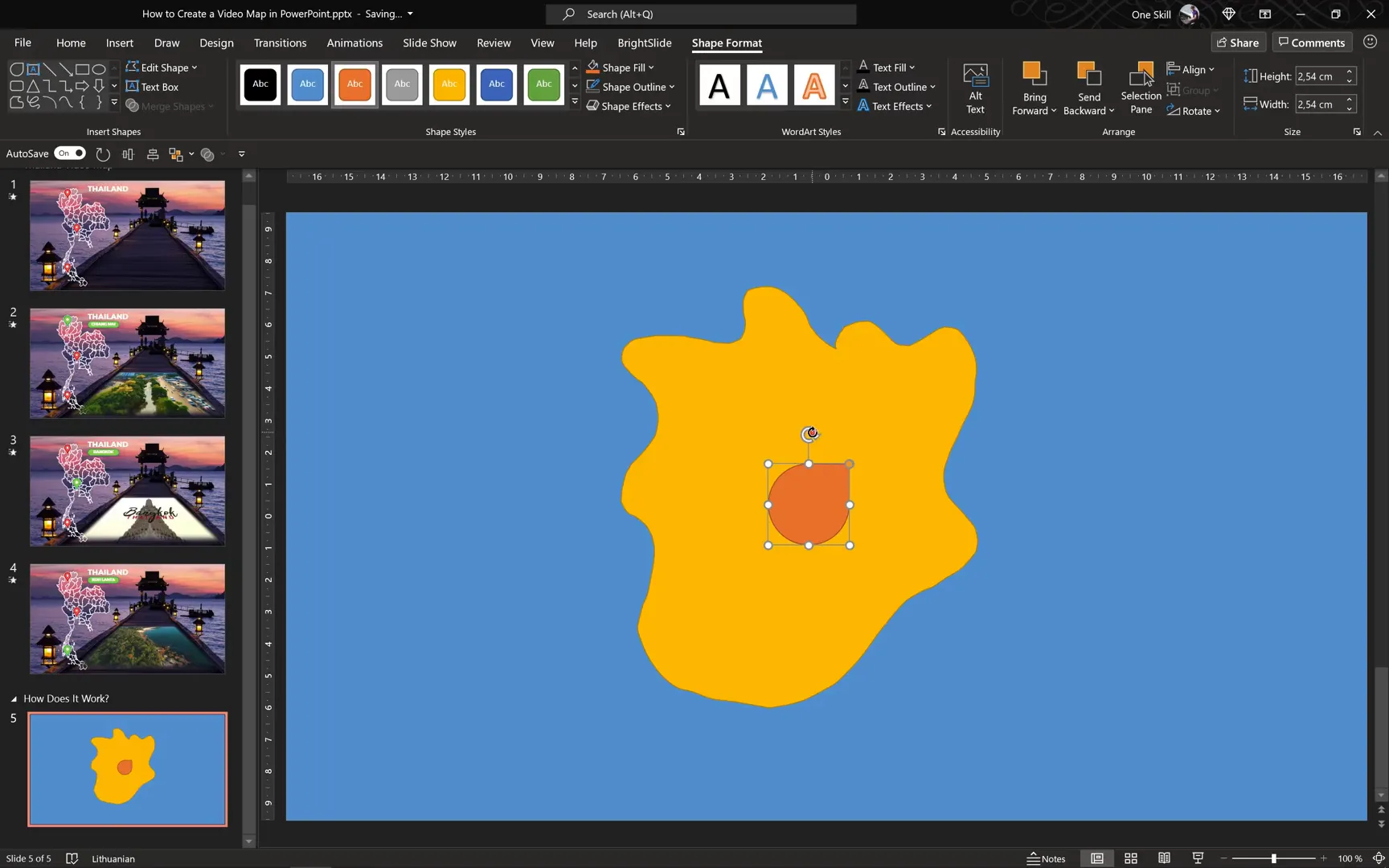 Creating an orange teardrop city marker with a white circle inside