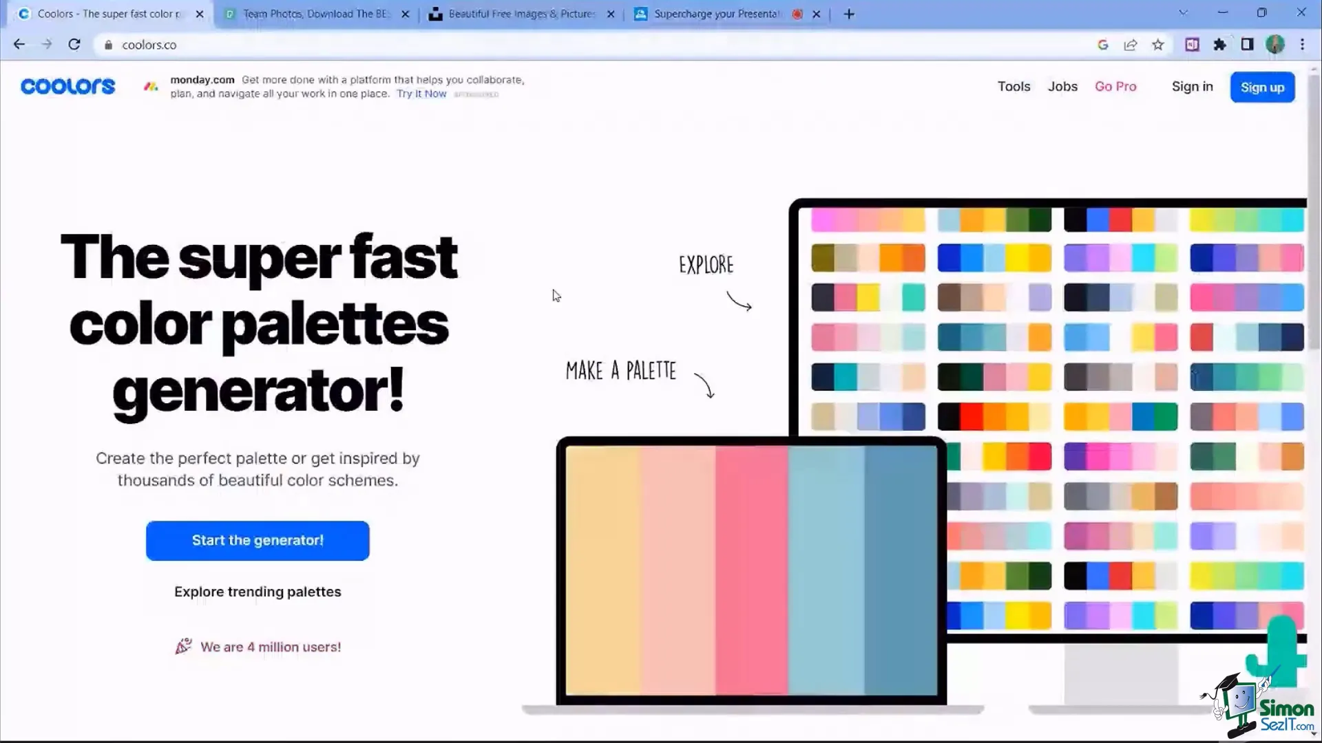 Customizing gradient overlay colors using coolors.co