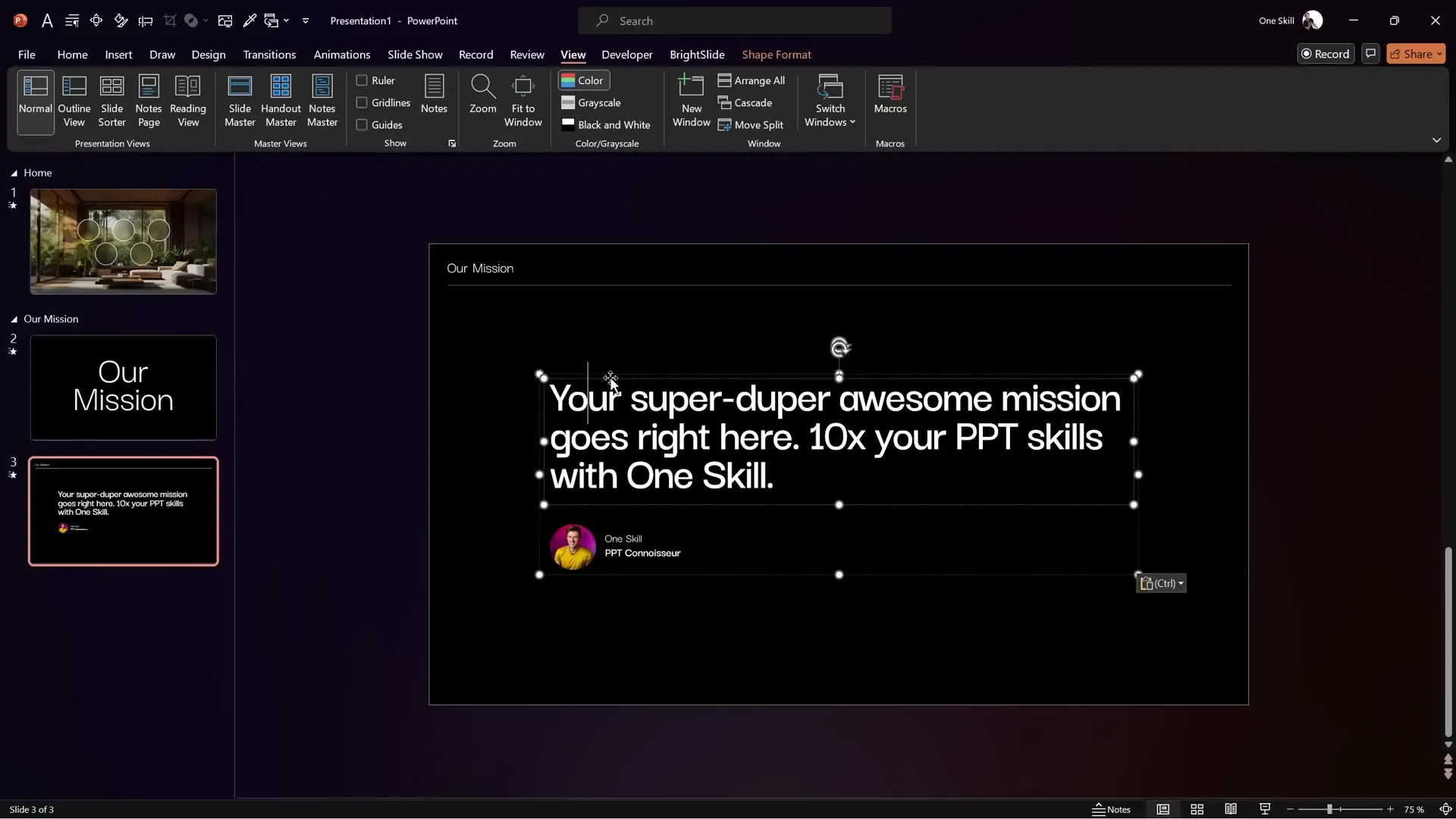 Additional content elements added for morph transition