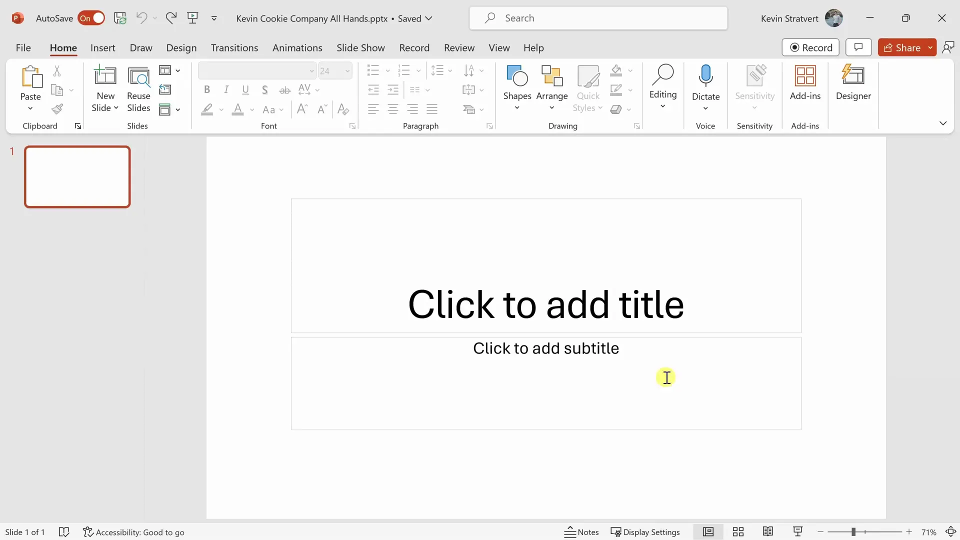 Adding new slides in PowerPoint