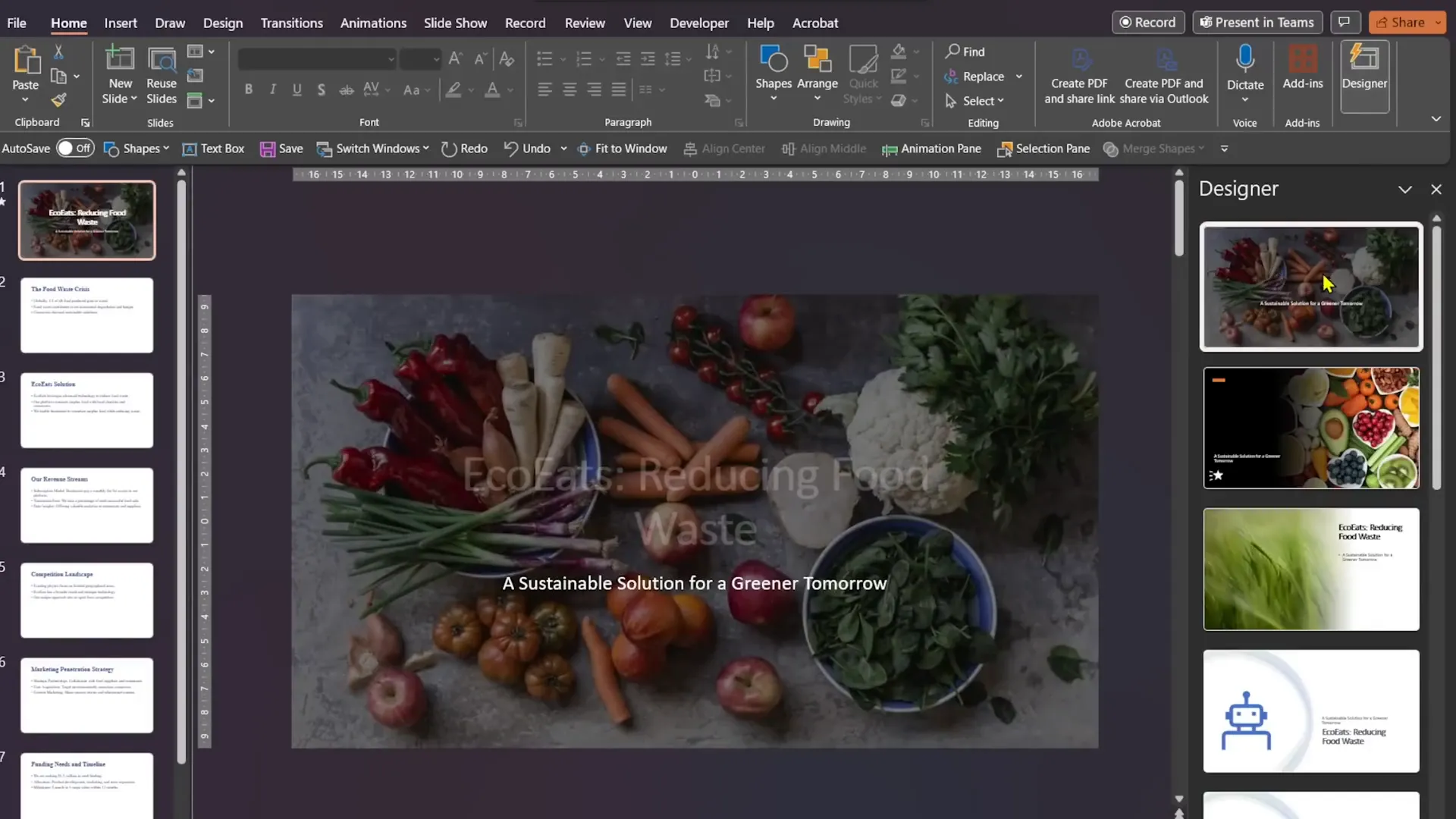 Applying PowerPoint Designer to improve slide visuals