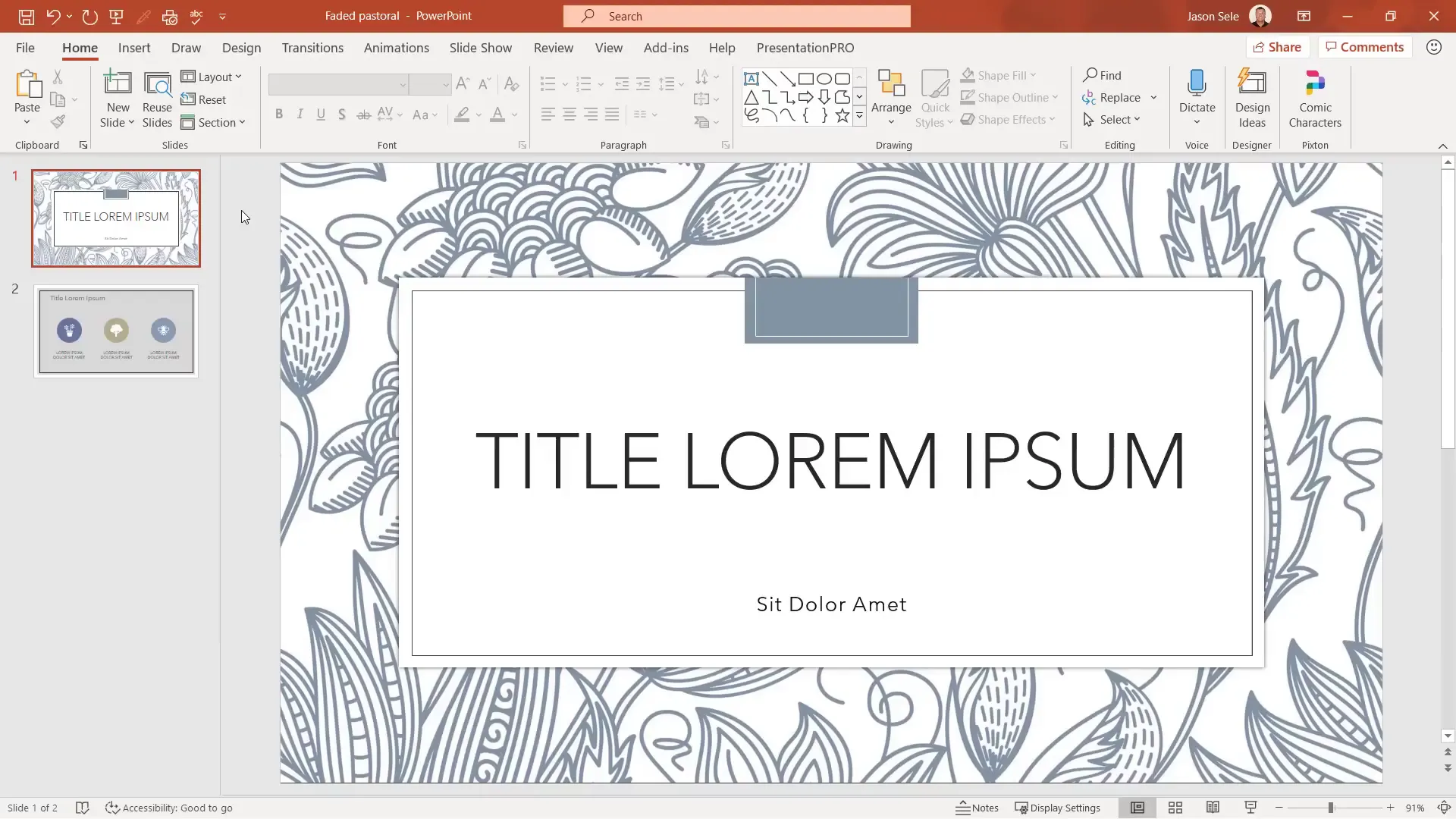 Slideshow loop setup dialog