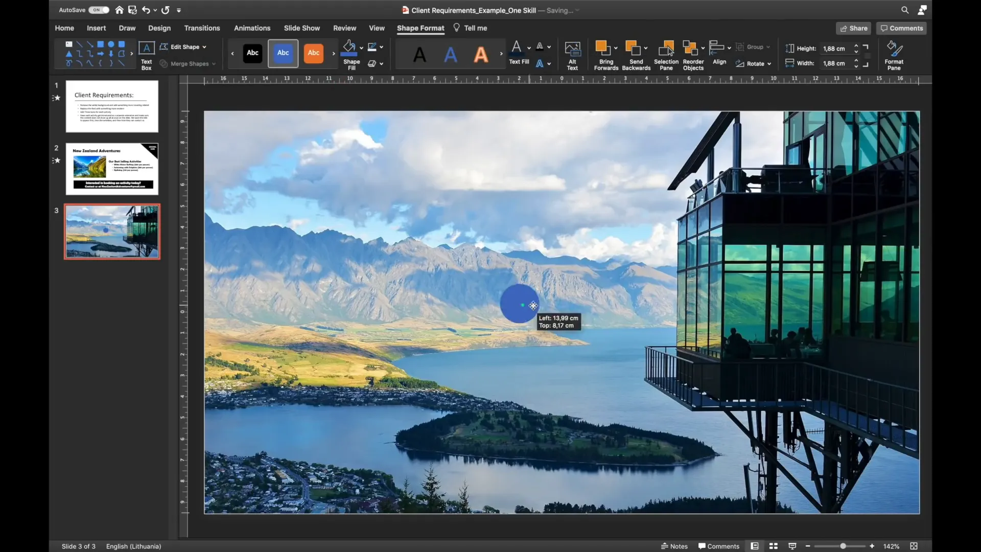 Creating zipline clickable button with icon