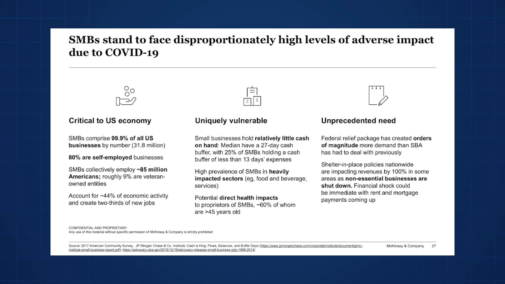 McKinsey PowerPoint slide demonstrating hierarchy