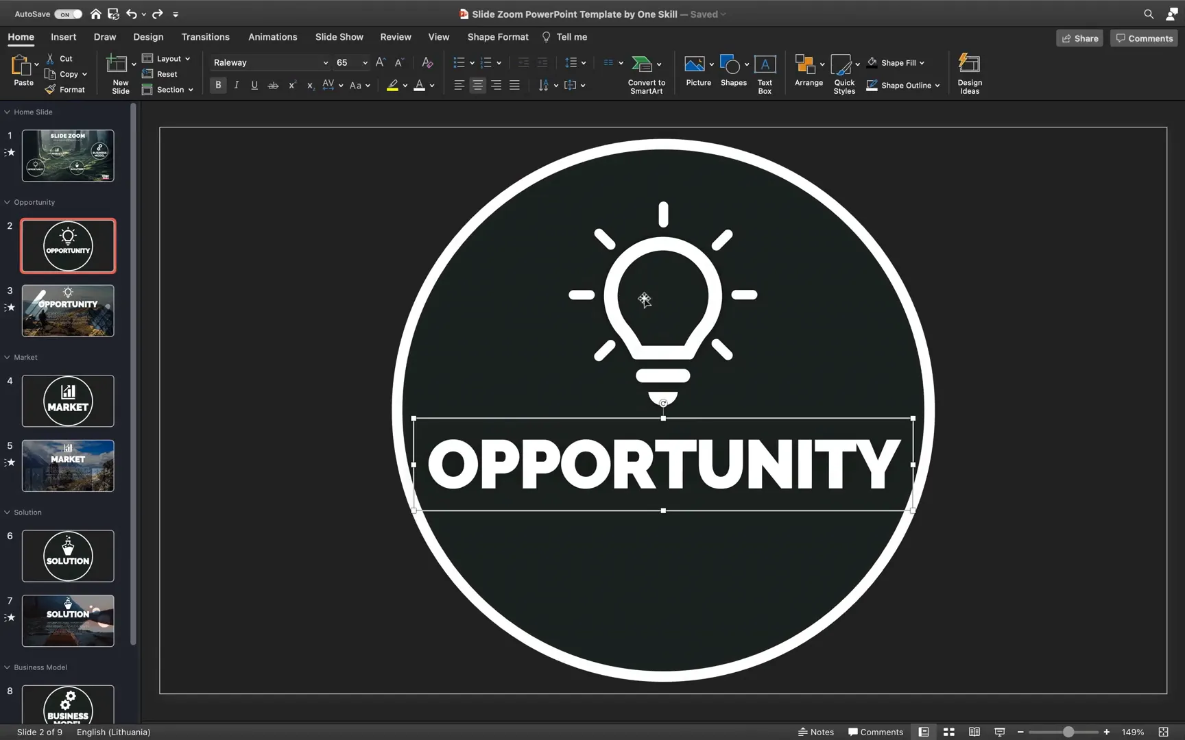 Inserting and styling text box and light bulb icon