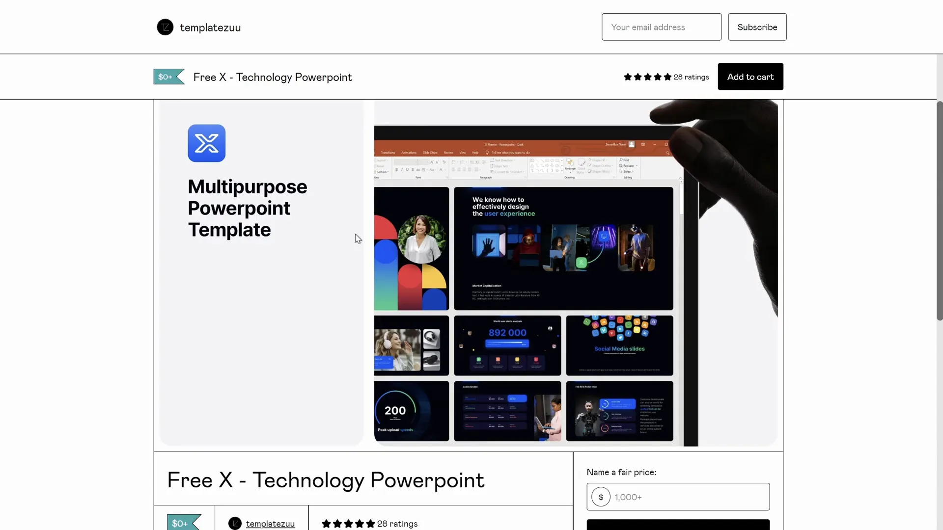 TemplateZoo FreeX Technology template with animations