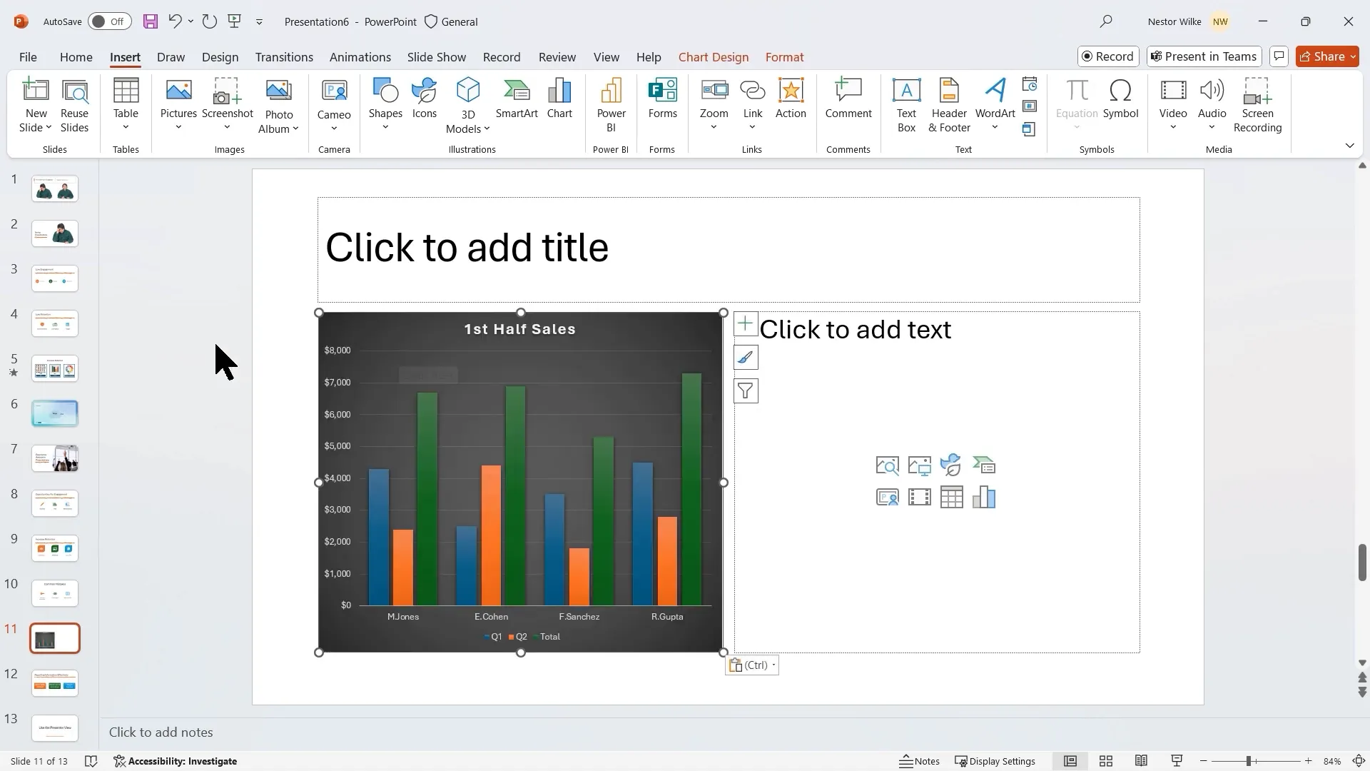 Animating charts in PowerPoint for effective data presentation