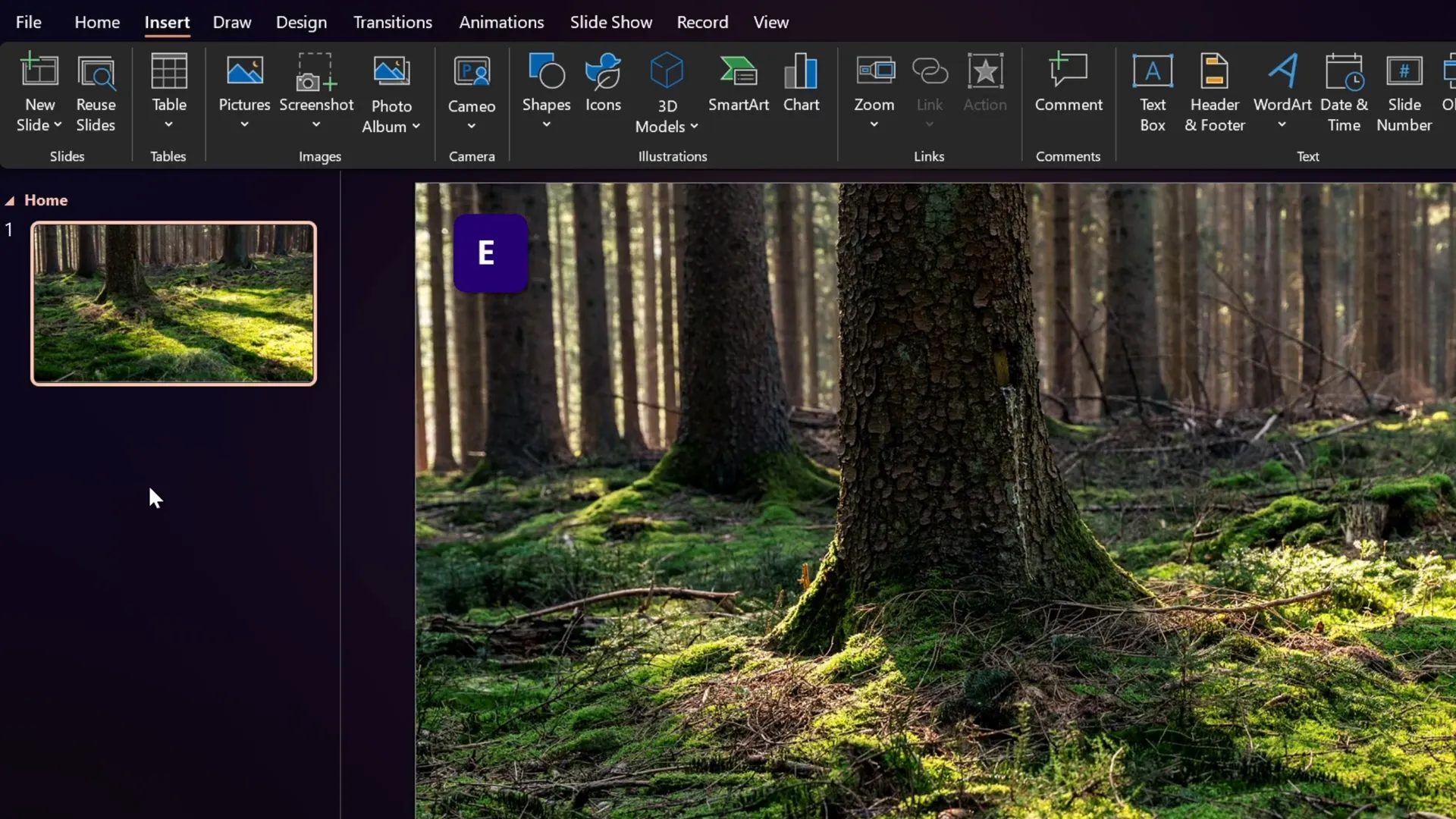 Creating slide sections in PowerPoint