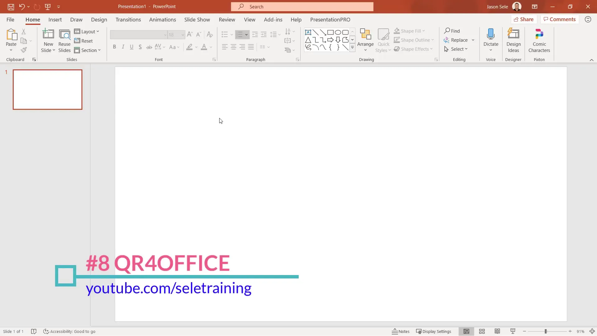 QR for Office add-in interface to generate QR codes