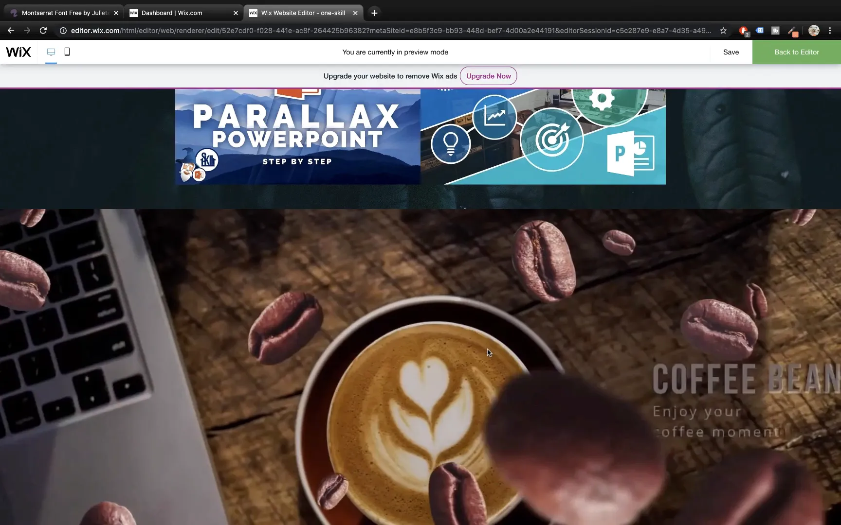 Adding video background with overlay in Wix