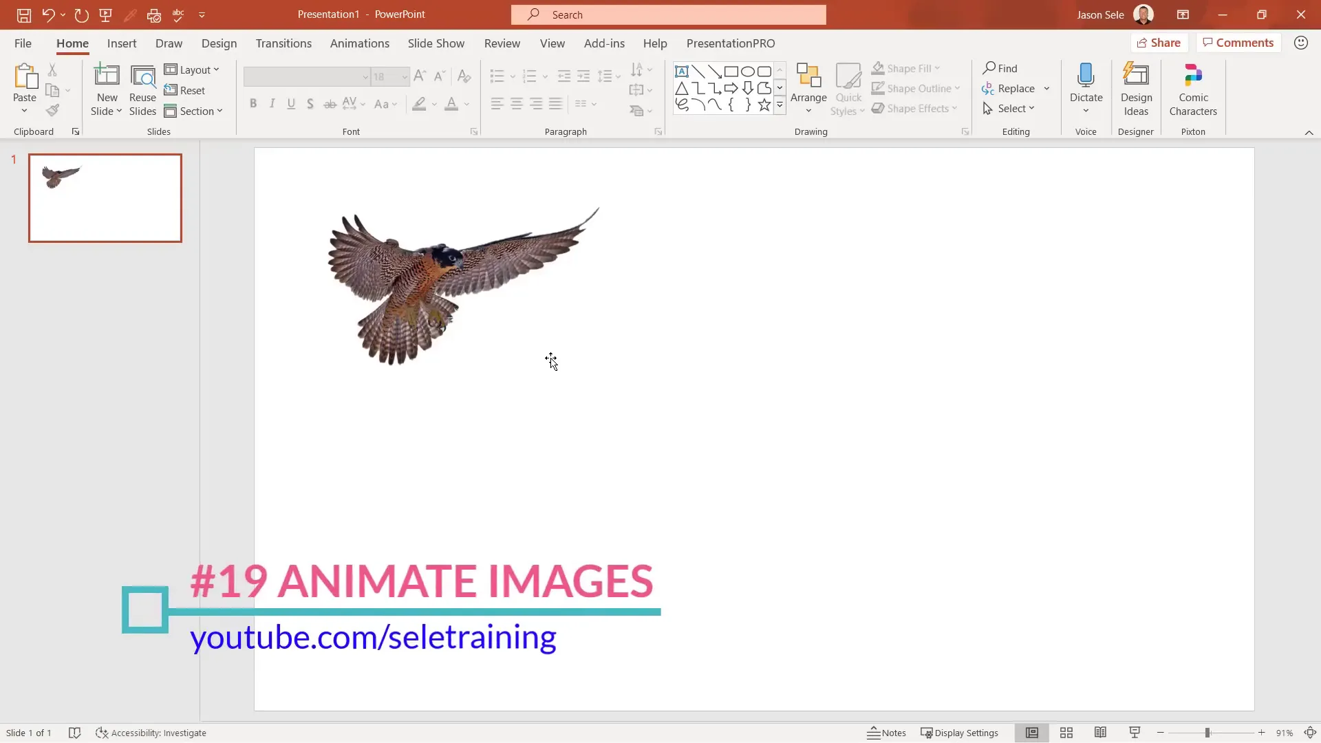 Custom path animation applied to an image