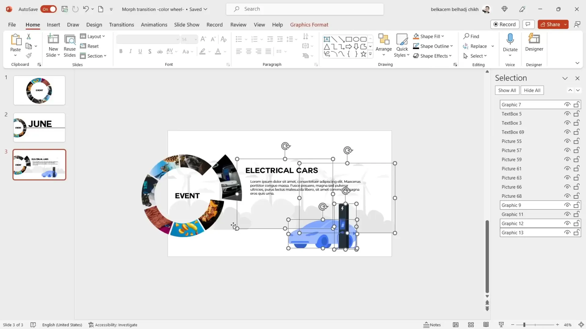Adding custom visuals to slides for enhanced design