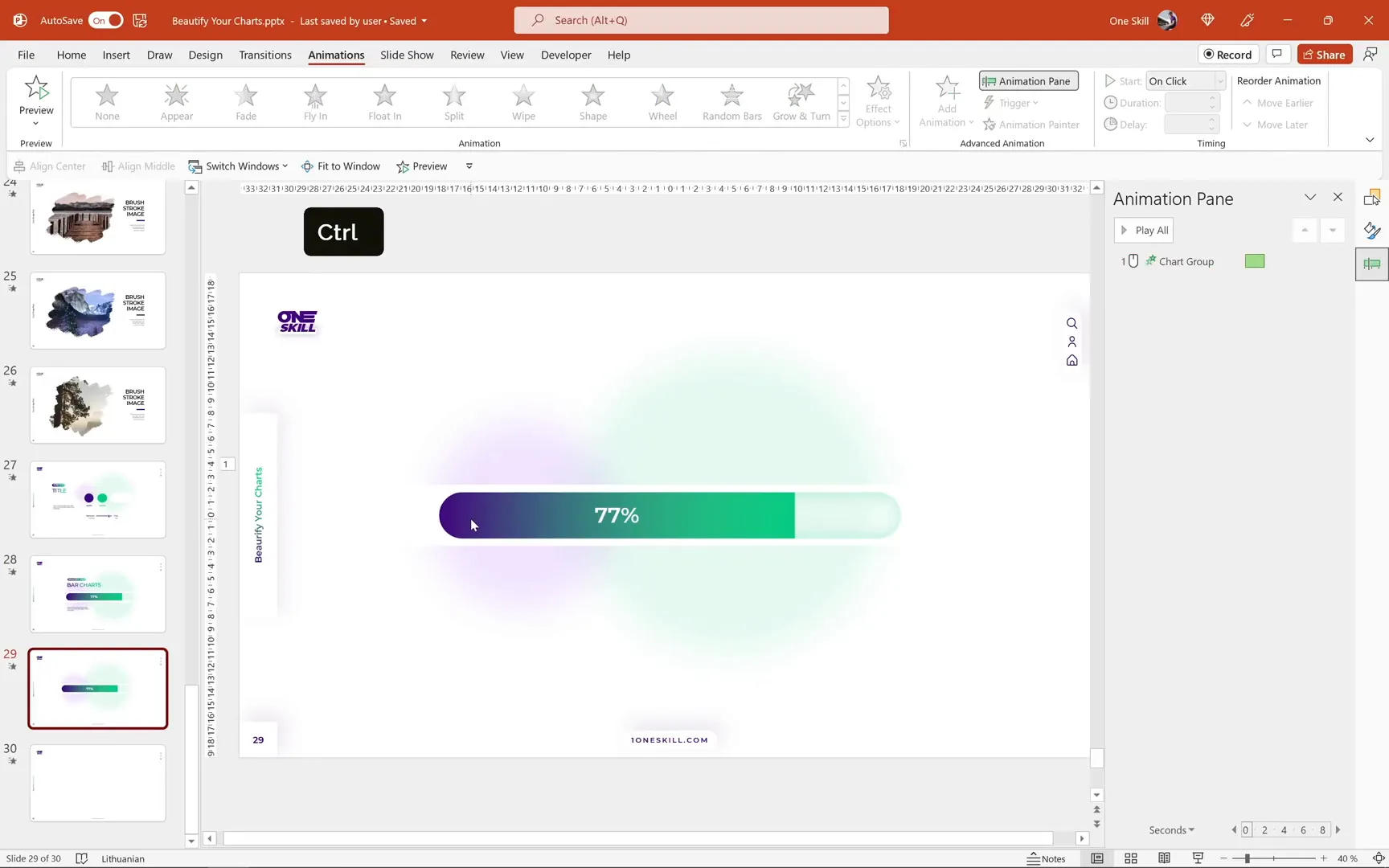 Fixing animation gap with added purple shape and grouping