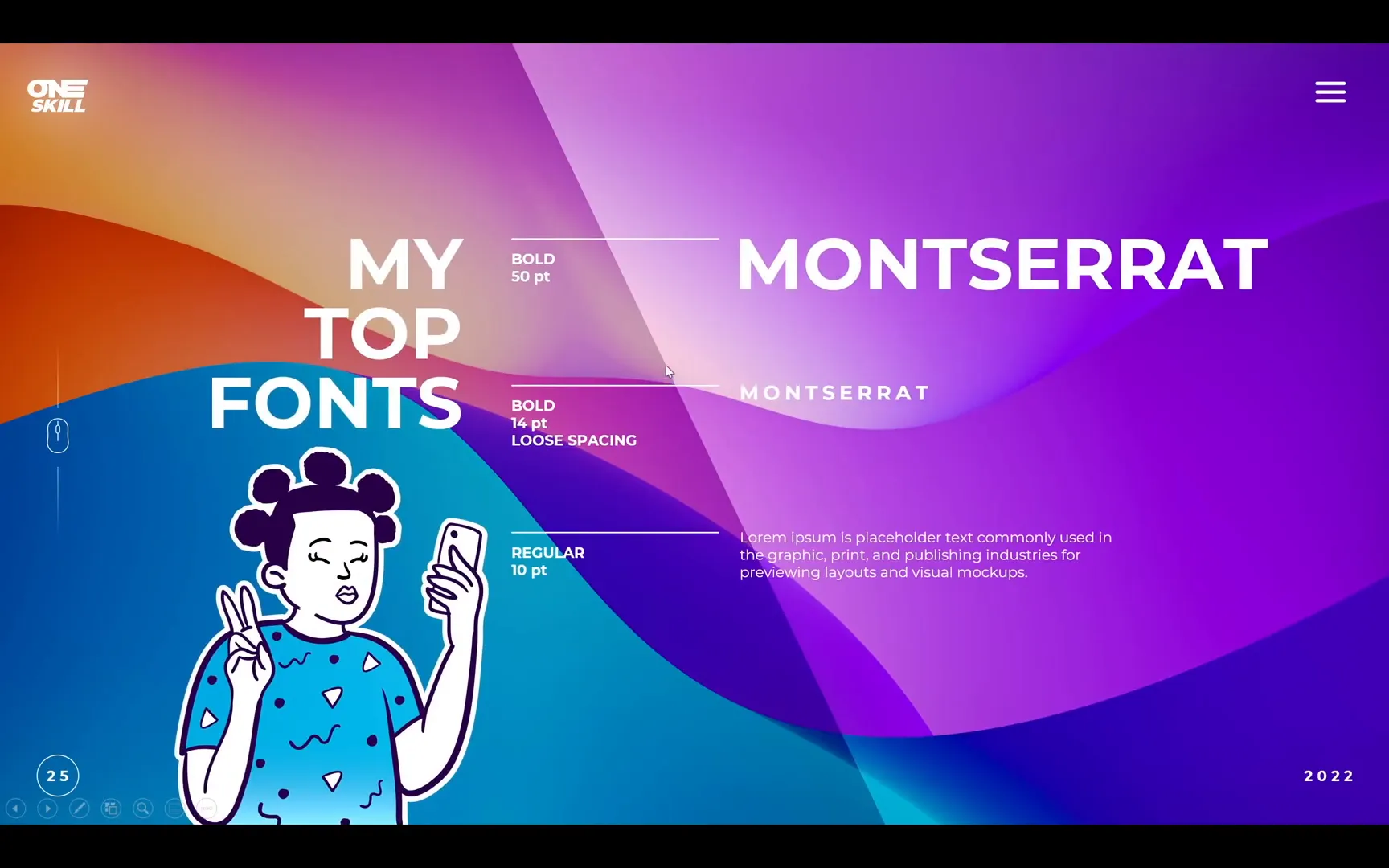 Comparing font weights for readability and style