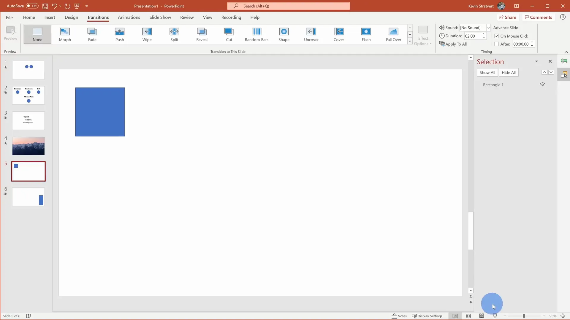 Applying Morph transition between two slides