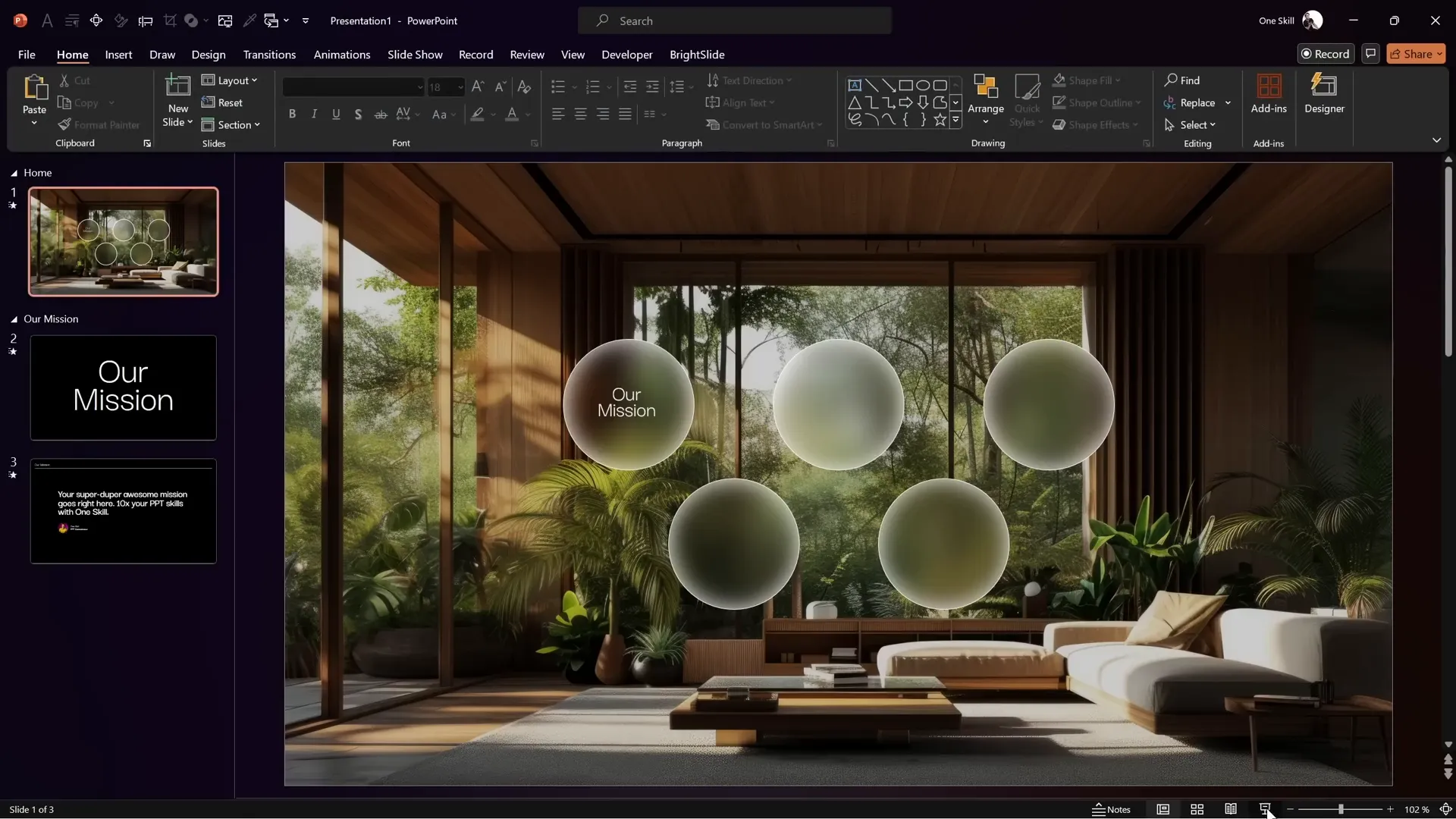 Section zoom with transparent zoom background