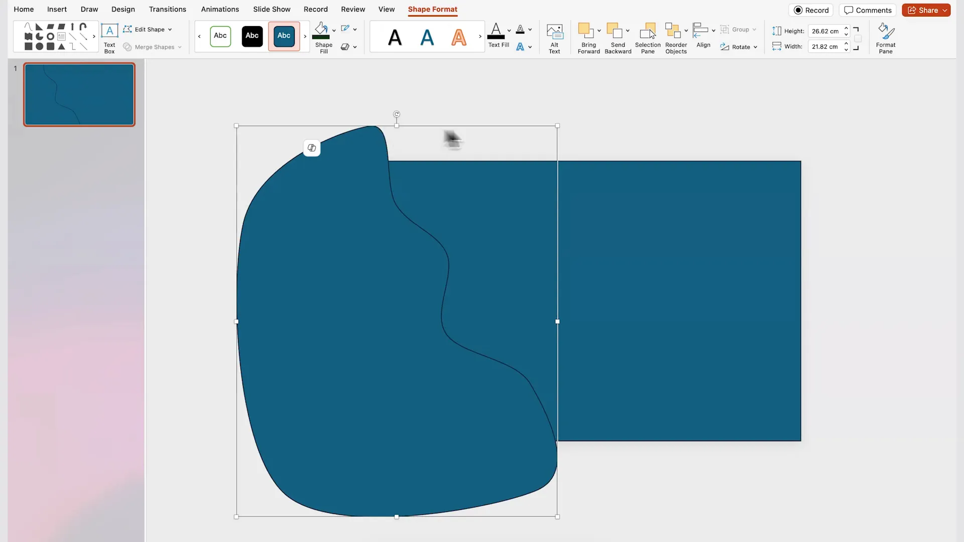 Fragmenting shapes and cleaning up excess parts