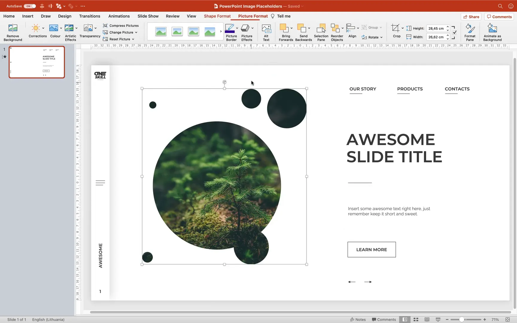 Creating bubble-shaped image placeholder in PowerPoint