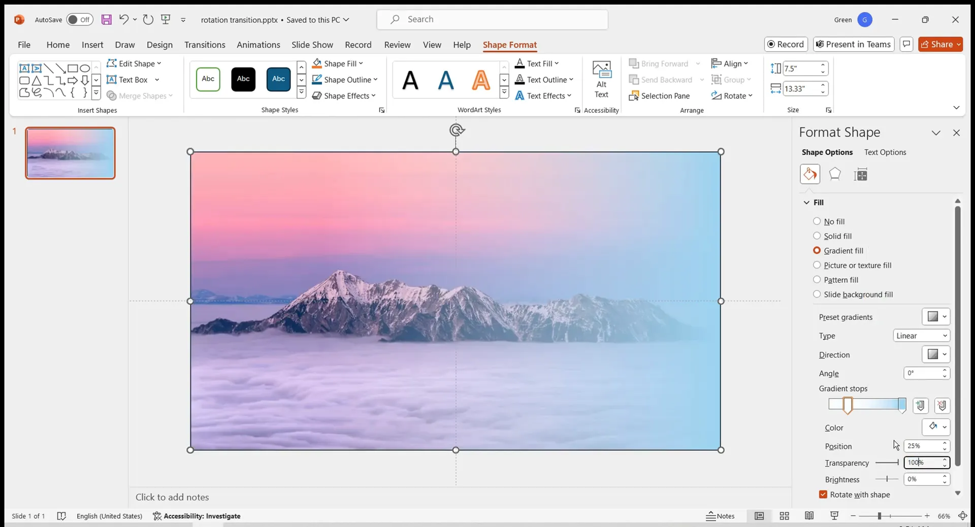 Applying gradient overlay on background image