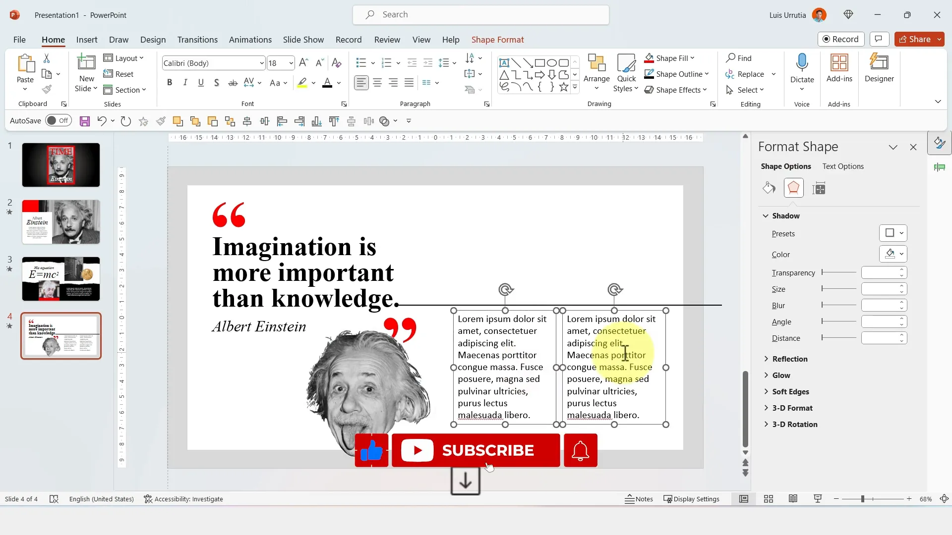 Inserting decorative image with animation applied
