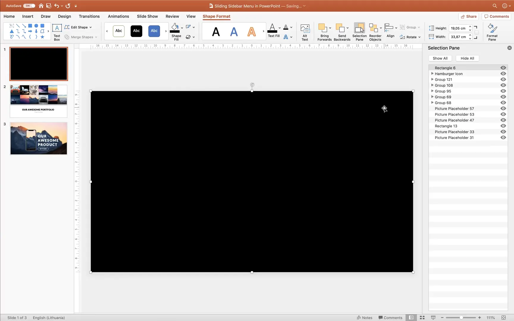 Semi-transparent dark overlay covering full slide