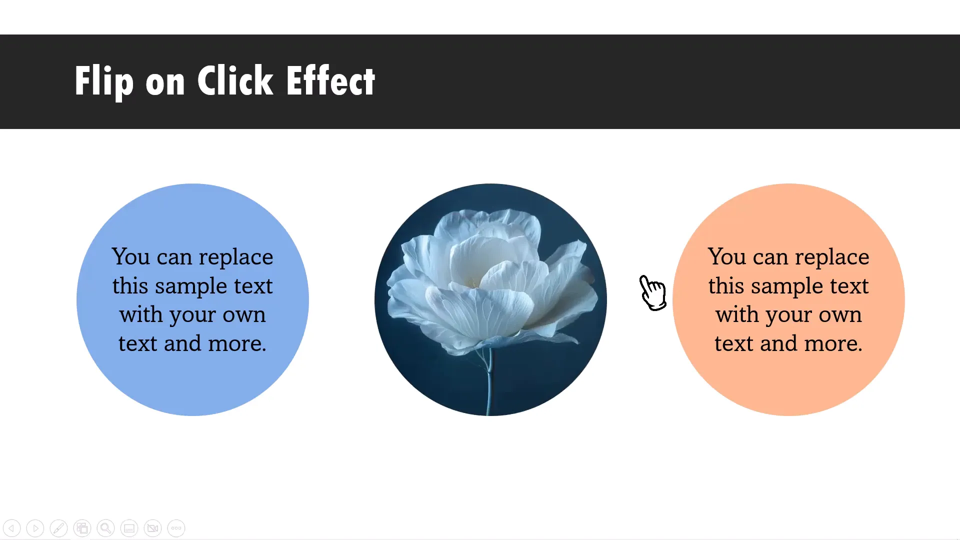 Testing the flip on click effect in slideshow mode