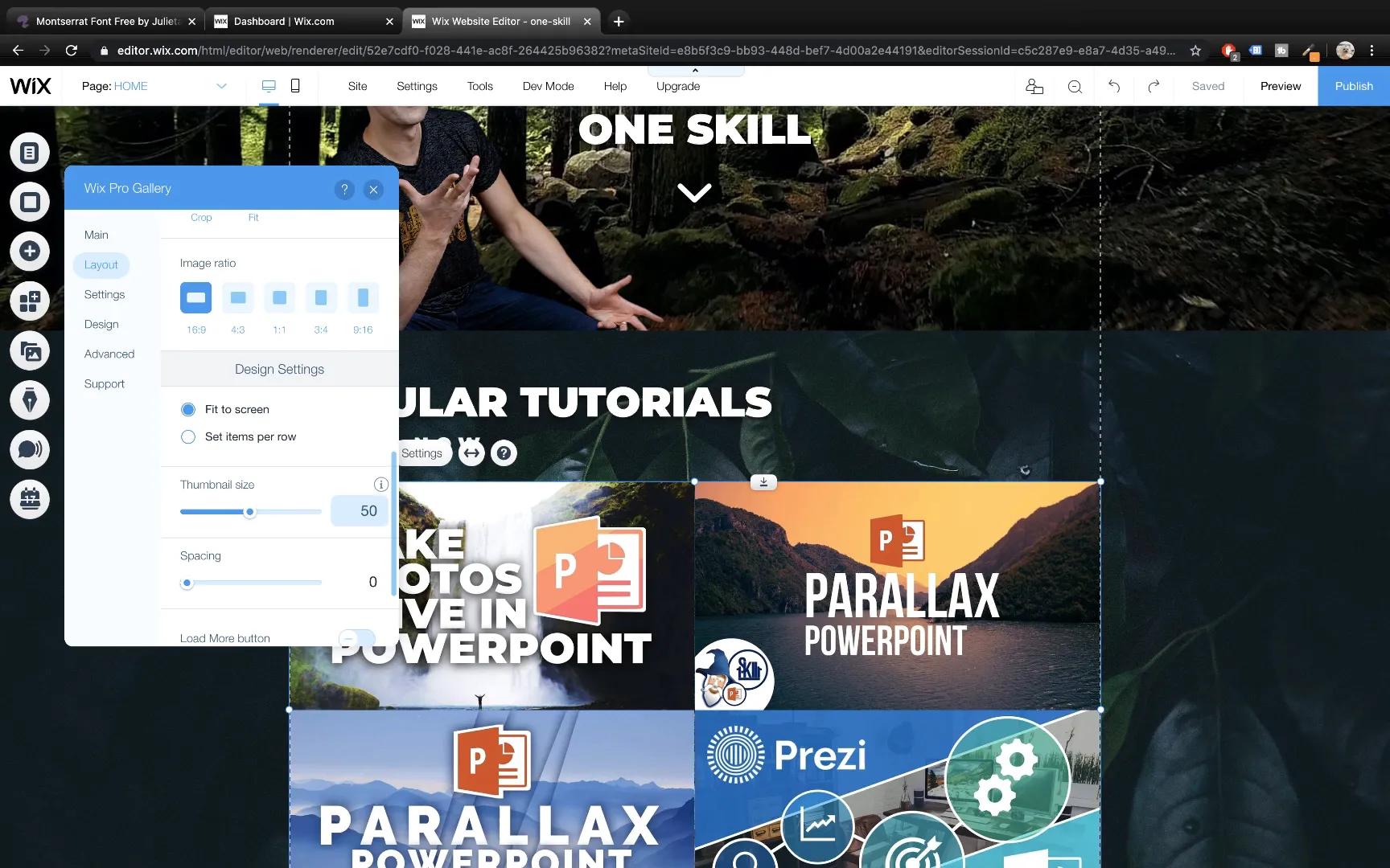 Adding links to images in Wix Pro Gallery