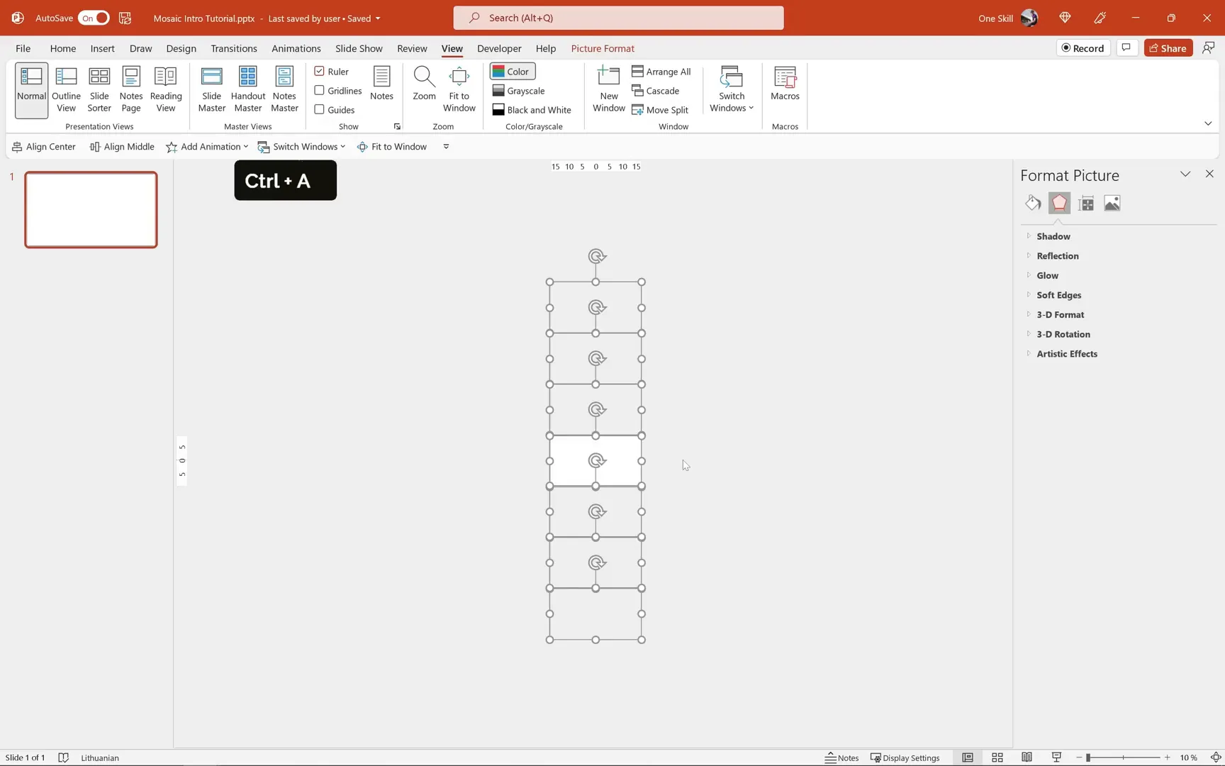 Creating three columns of image placeholders