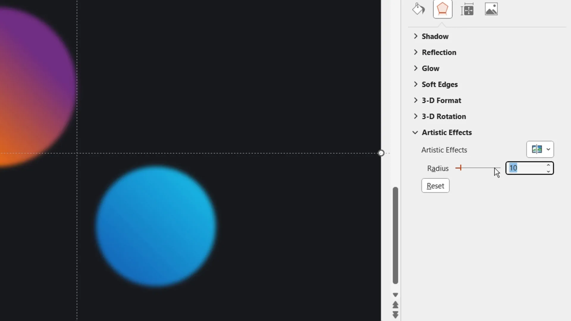 Applying blur effect to duplicate image