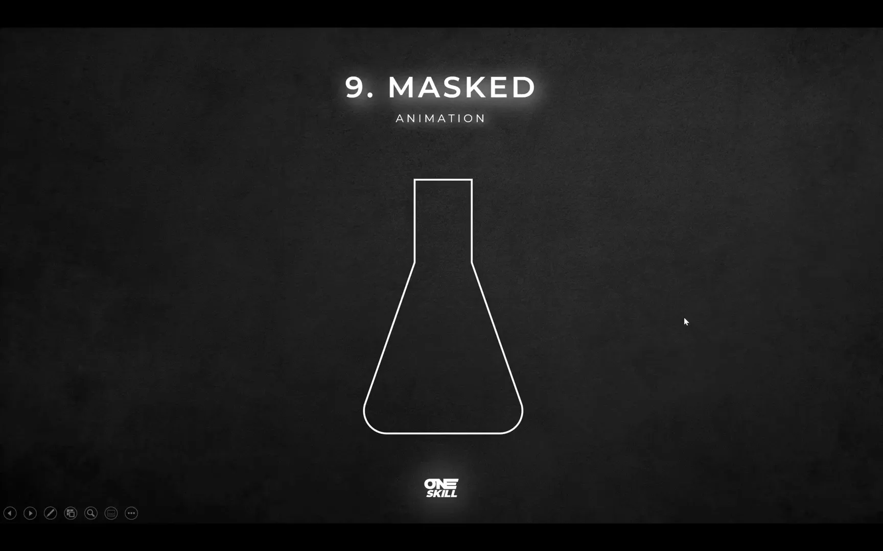 Bottle filling animation using masked shapes and fly in animation