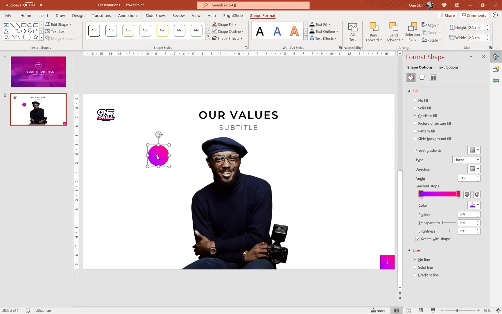 Removing background from a person image in PowerPoint