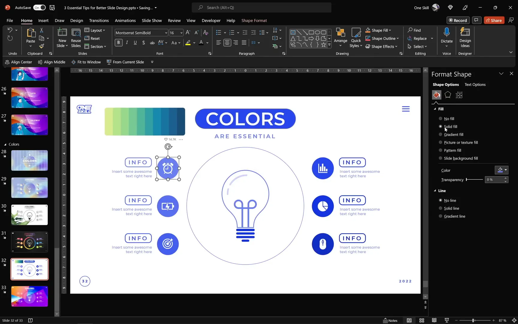 Copying color palette from Colors.co into slide