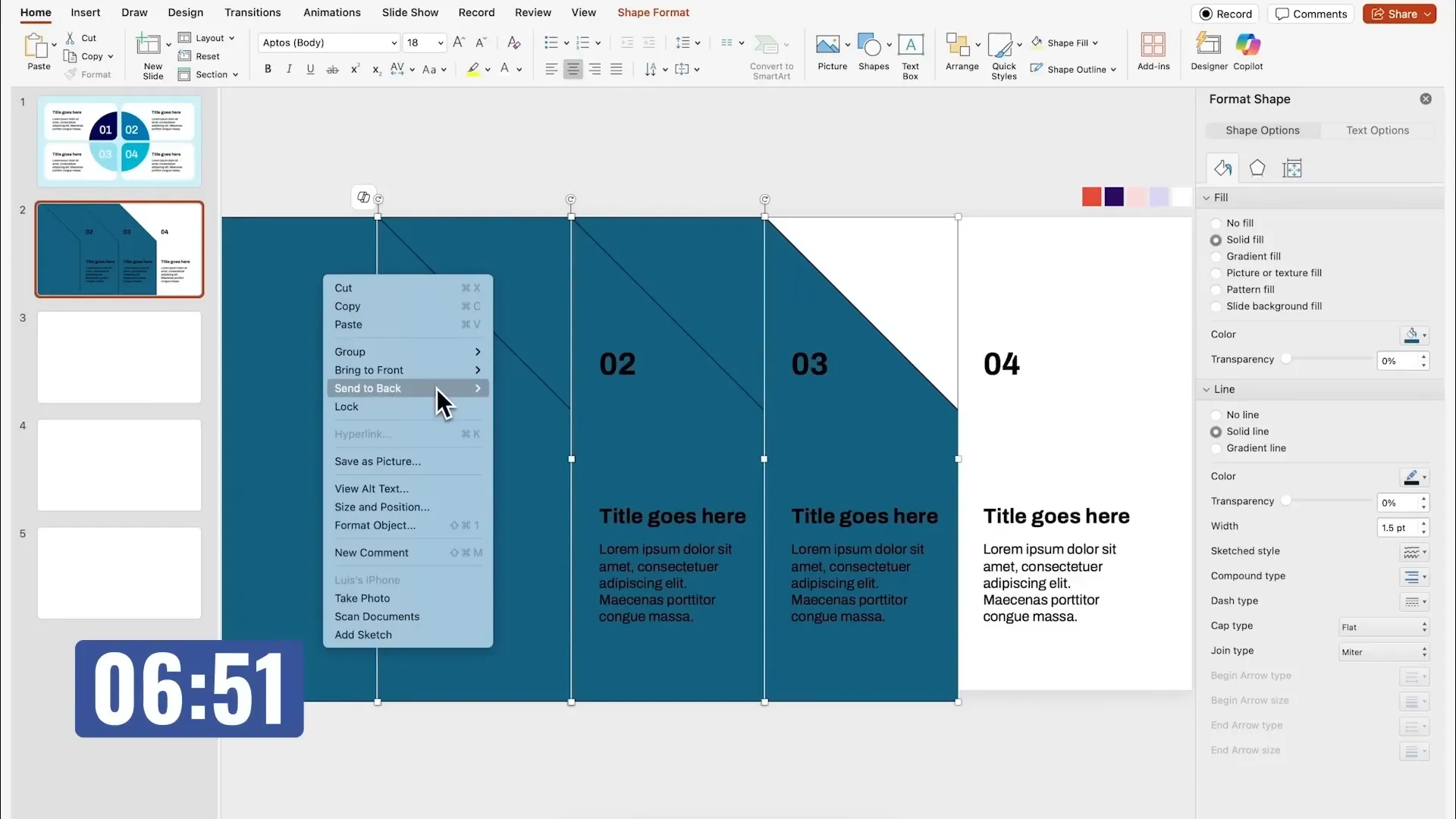 Creating horizontal bars with diagonal cuts and applying warm colors