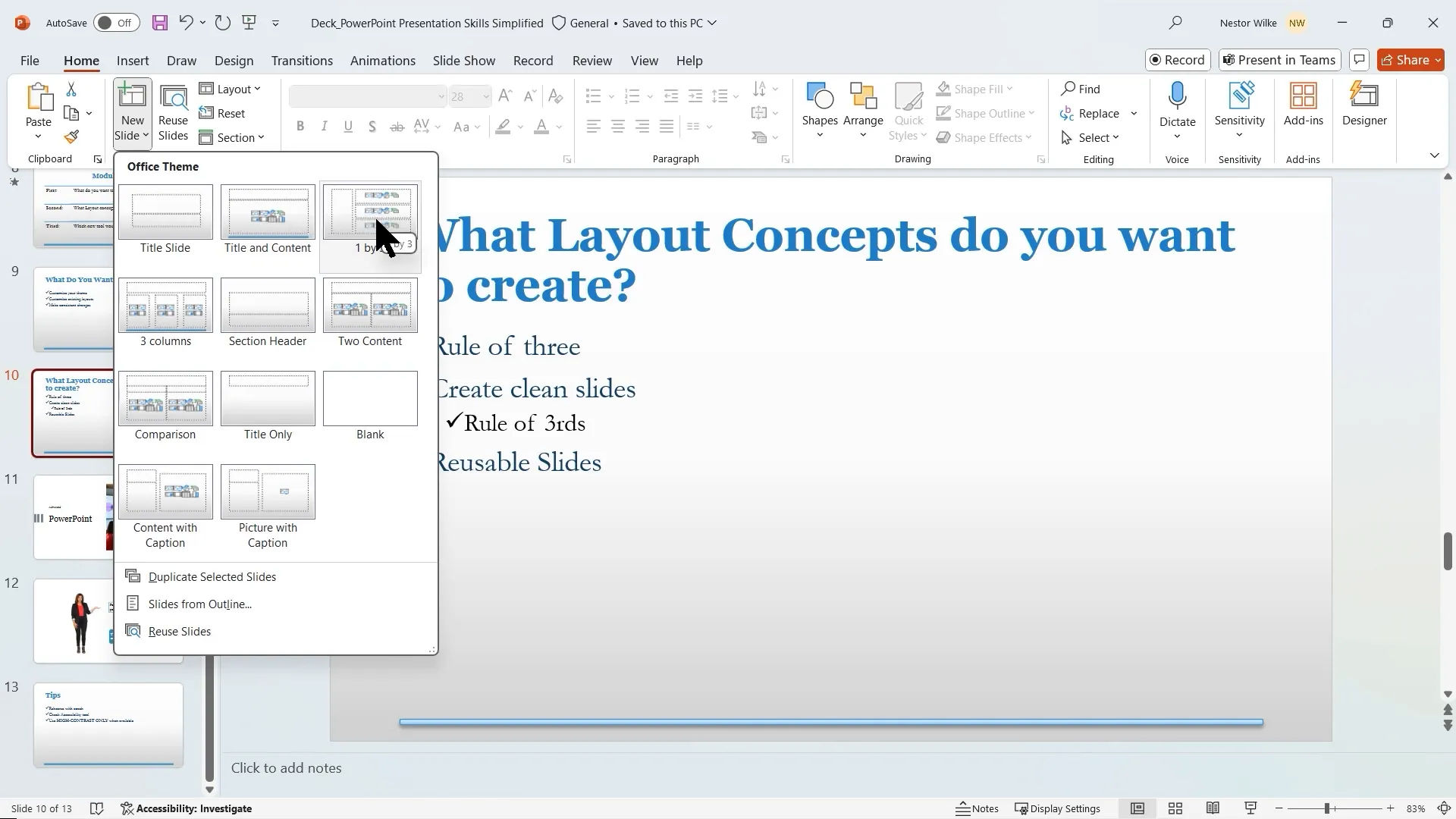 Creating a custom reusable title slide in PowerPoint