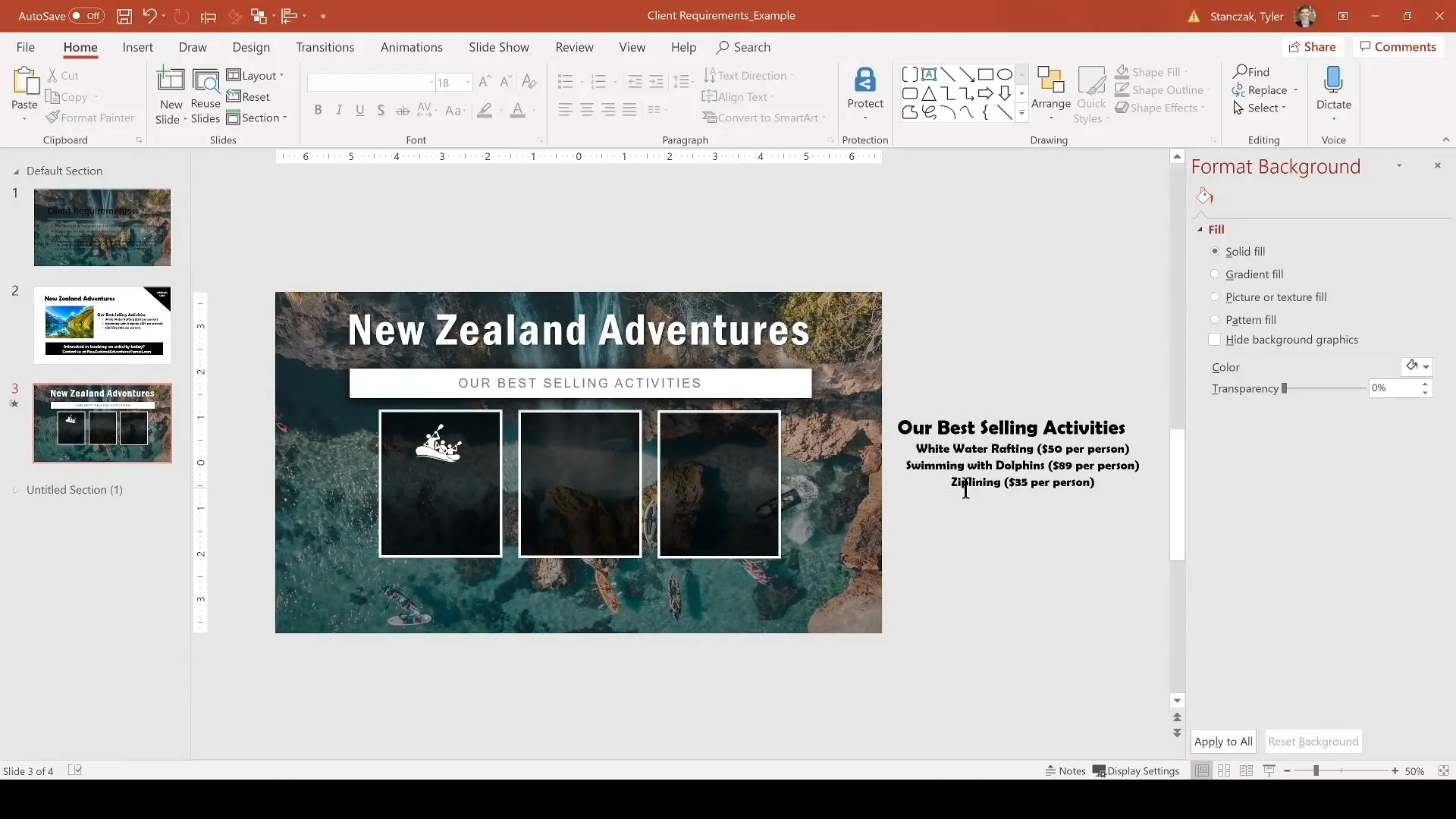 Adding icons to activity boxes