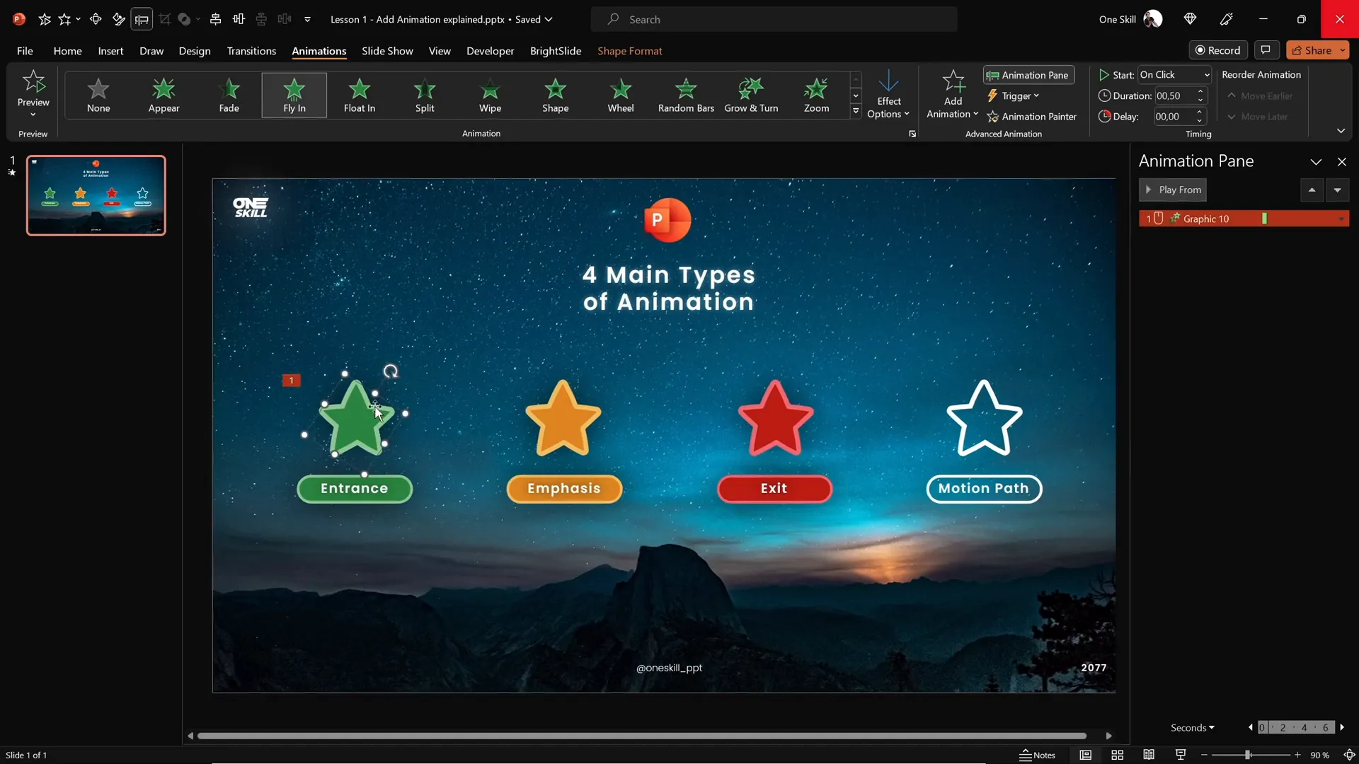 Adding multiple animations to the same object using Add Animation button
