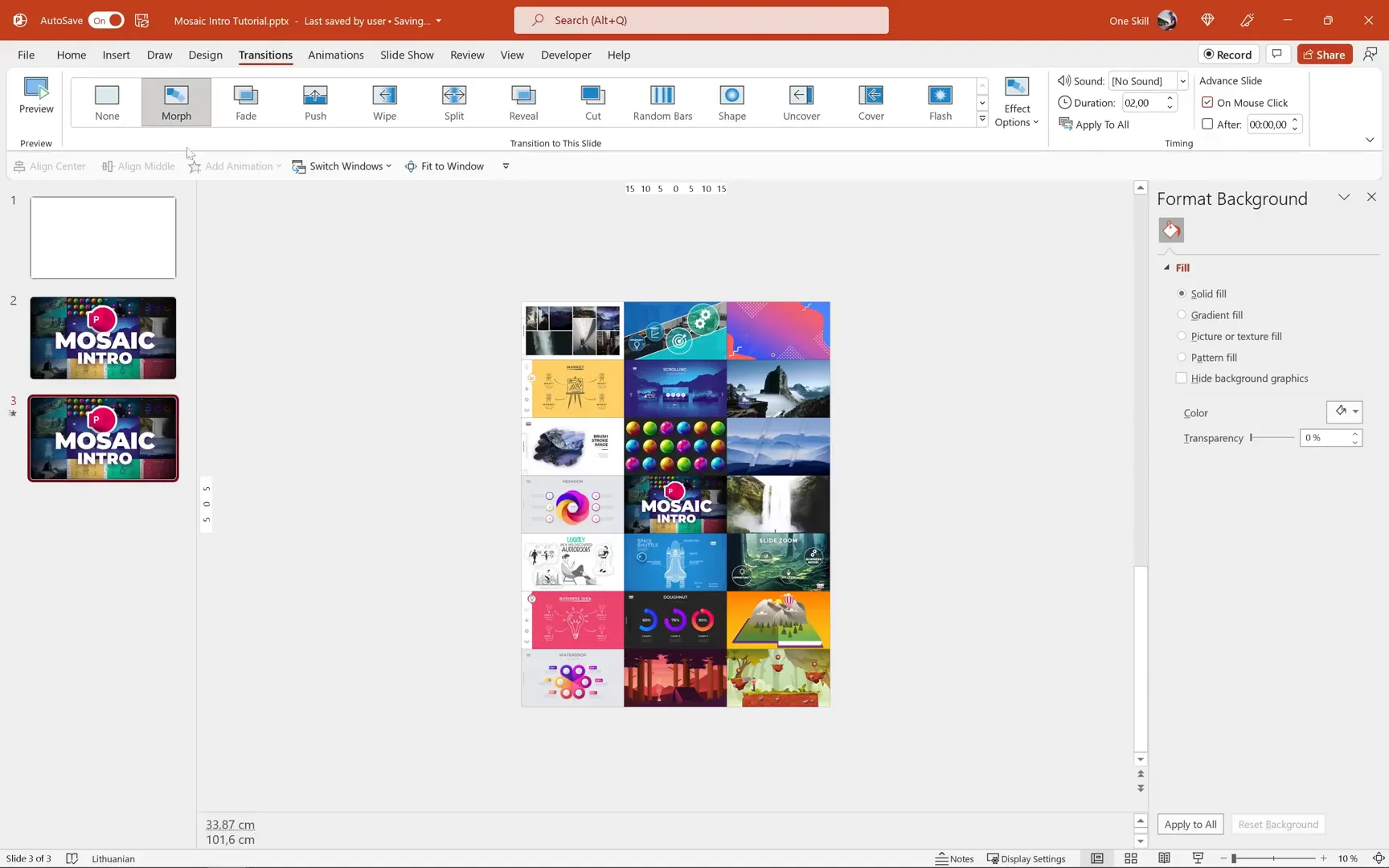 Grouping filled image placeholders