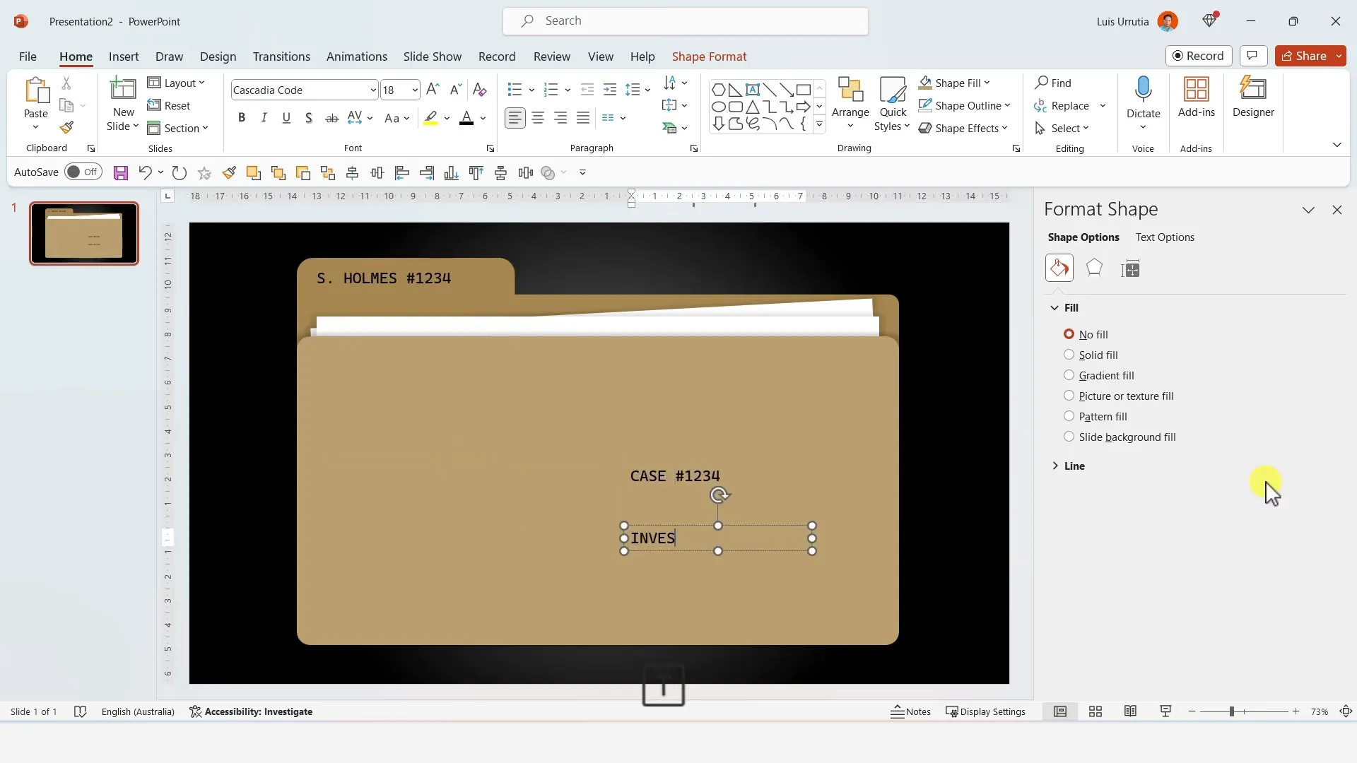 Adding and duplicating text boxes with Cascadia Code font