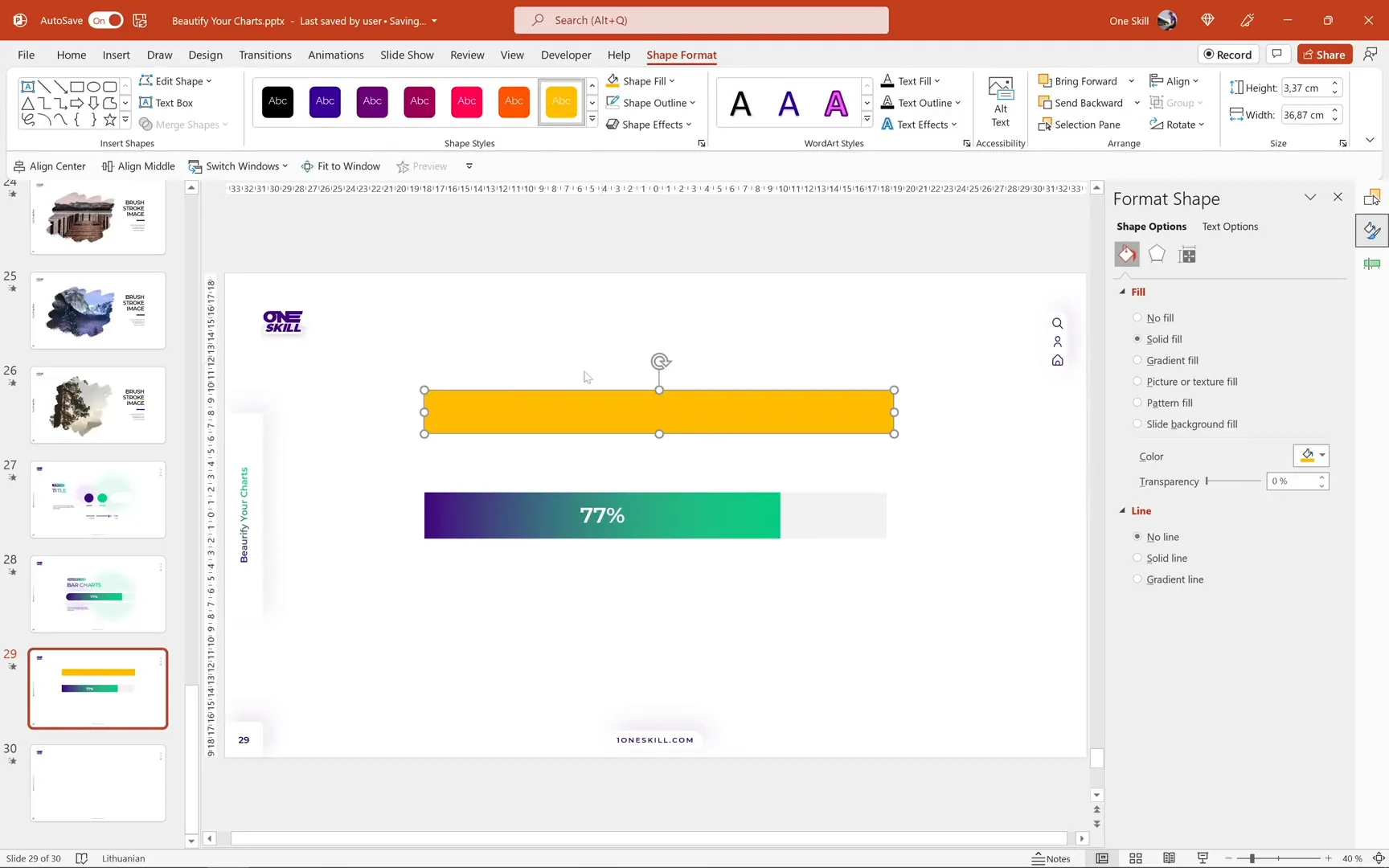 Creating and adjusting rounded rectangle for bar chart