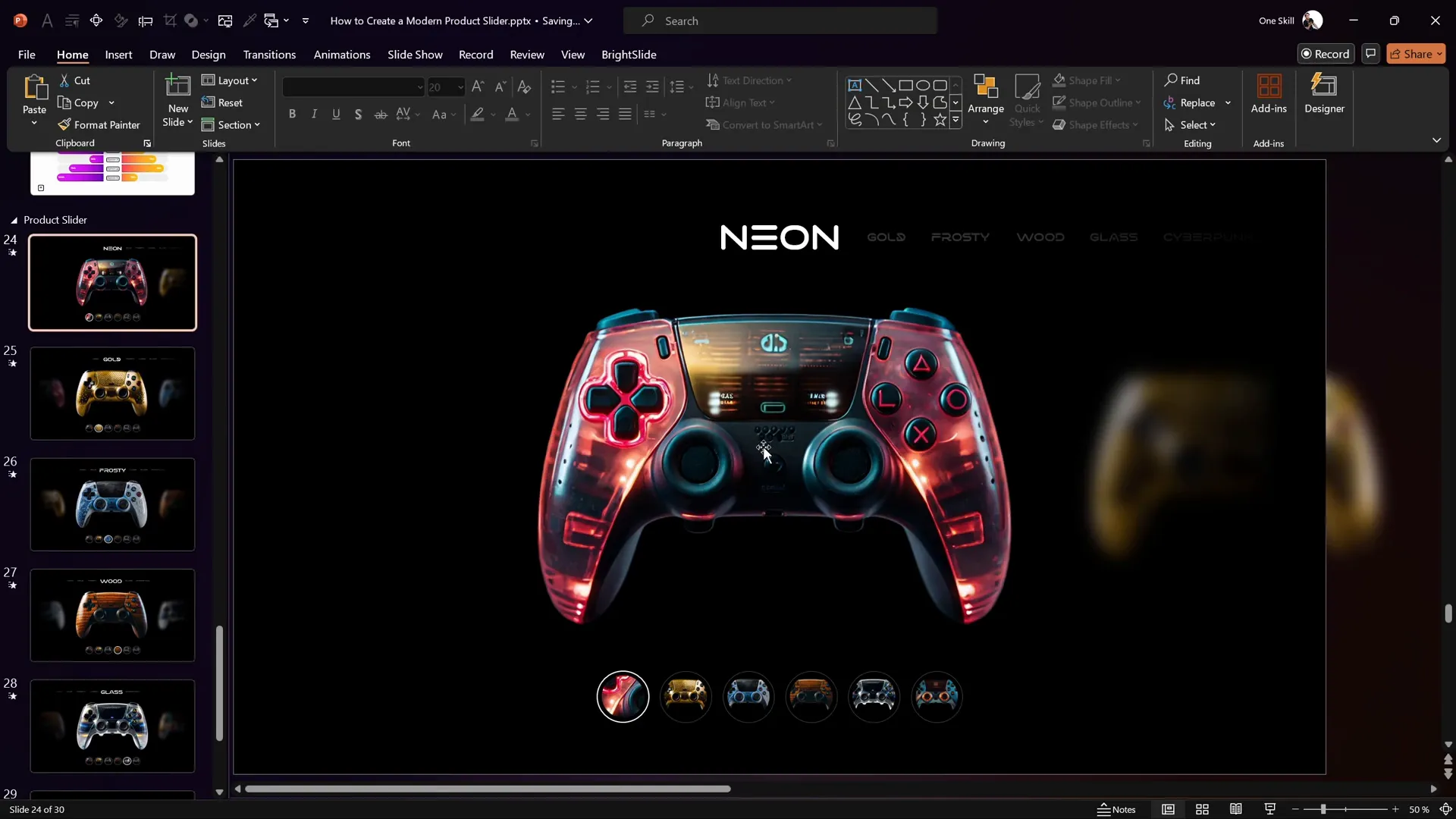AI generated gaming controller images for the slider