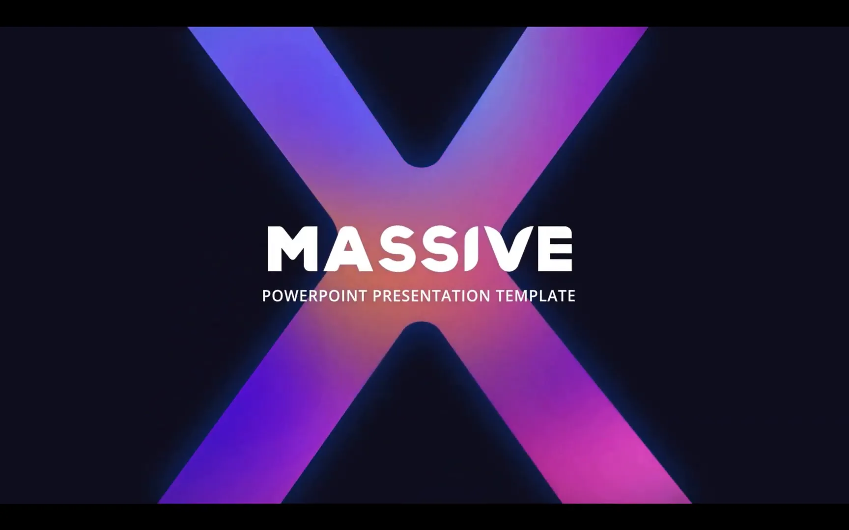 Massive X PowerPoint template promo video showcasing dynamic animations